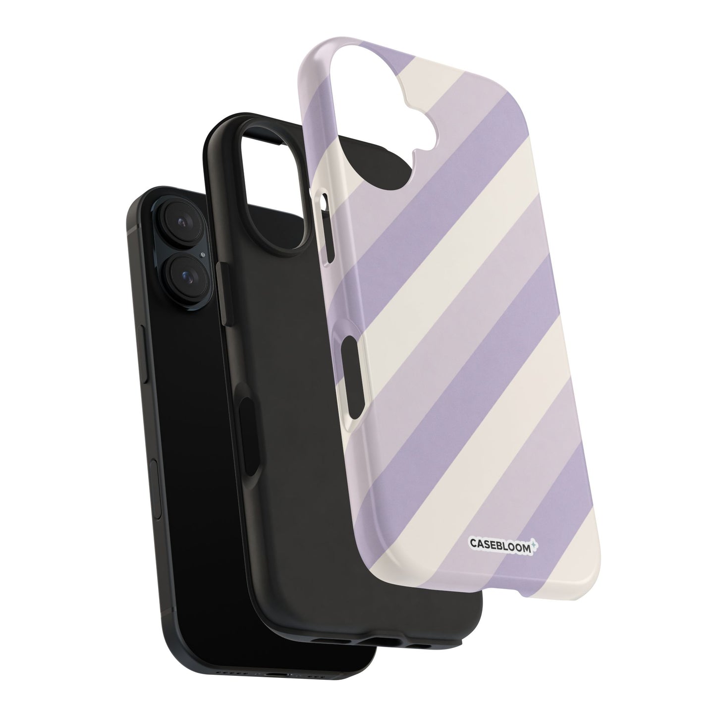 Lilac Lines Flow - iPhone Case