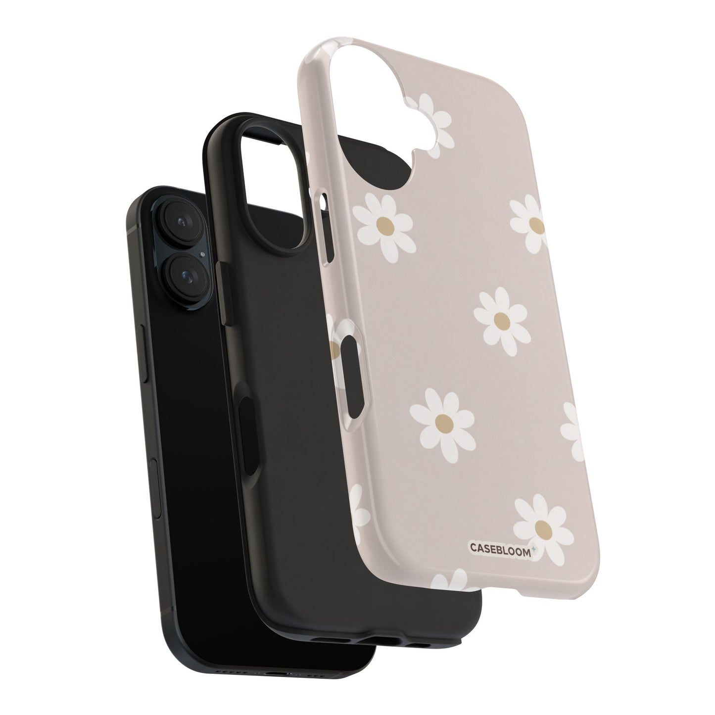 Beige Daisy Pattern - iPhone Case