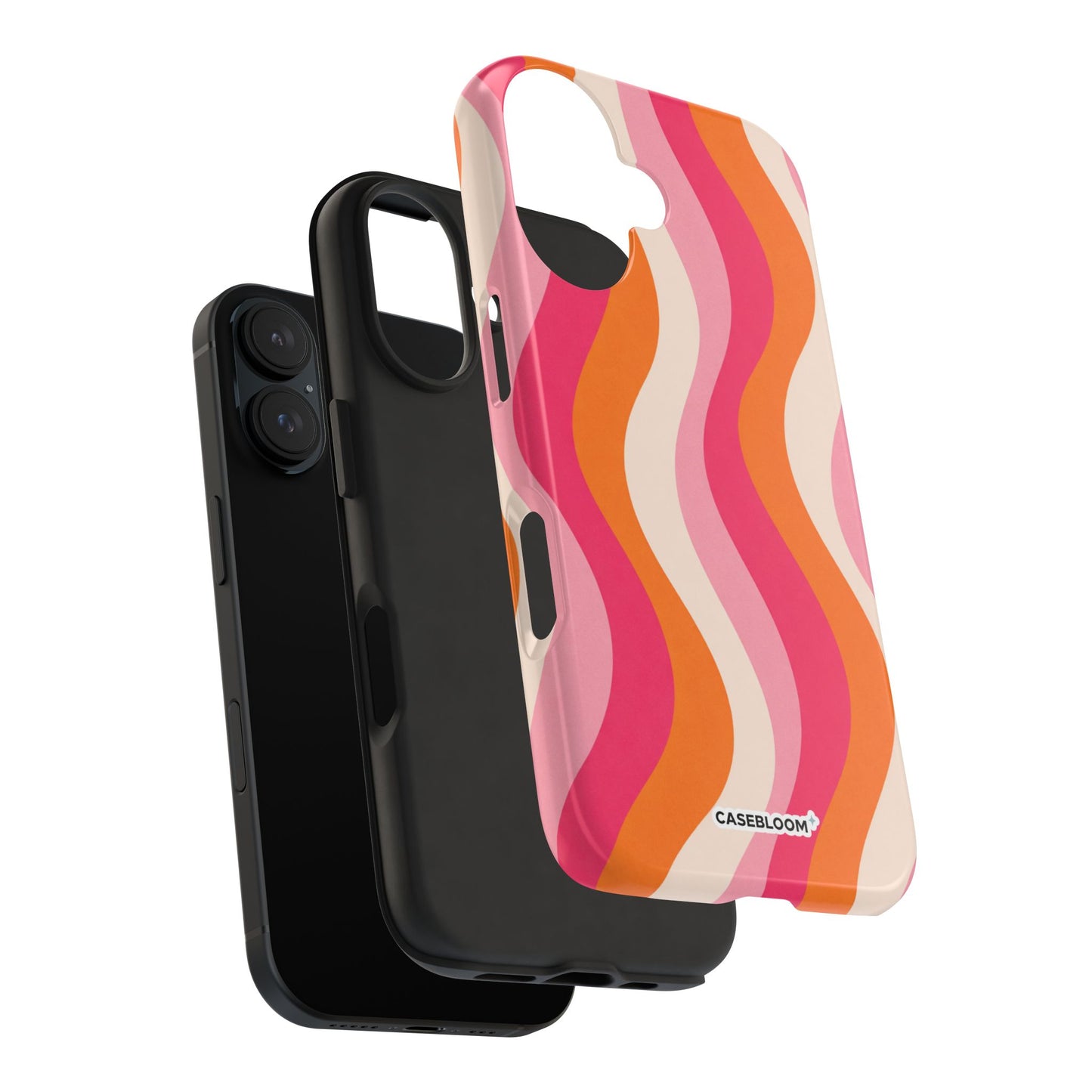 Orange Crush Waves - iPhone Case