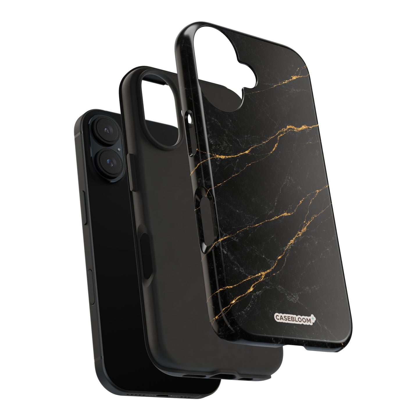 Black Marble Gilded - iPhone Case