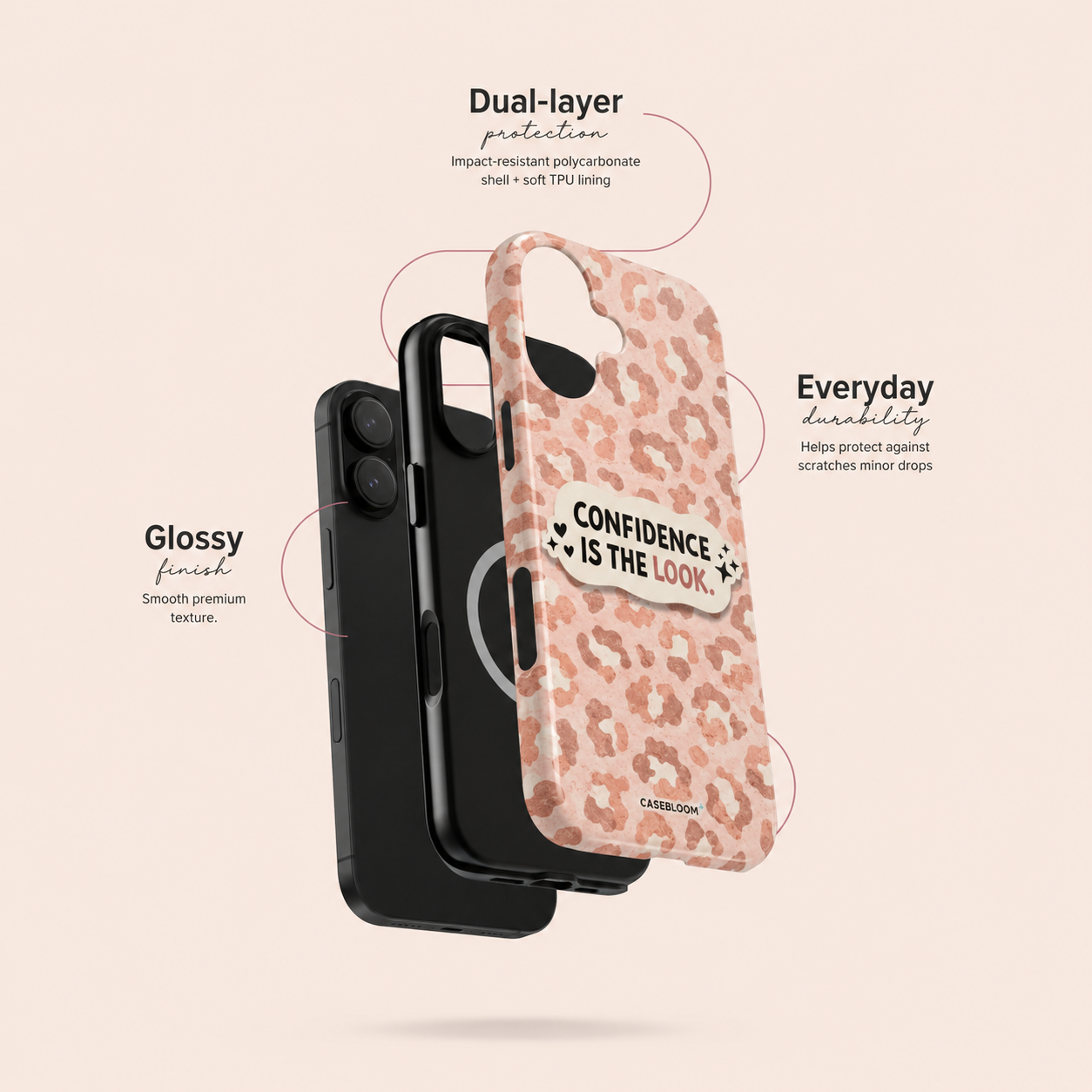 Blush Micro Leopard - iPhone Case