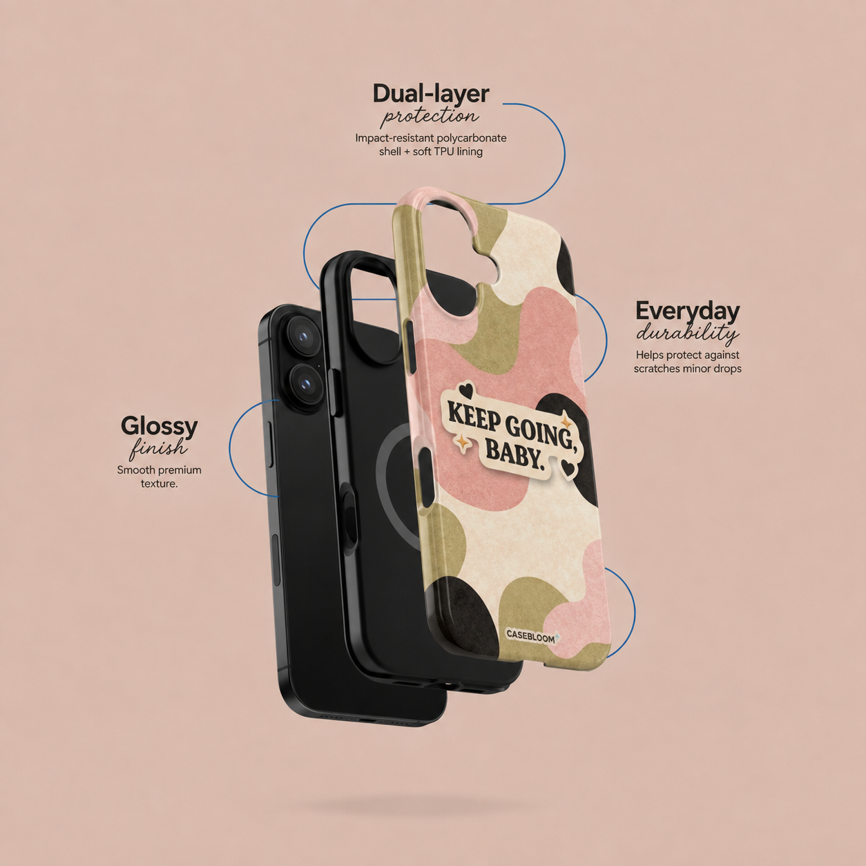 Keep Going Baby - iPhone Case