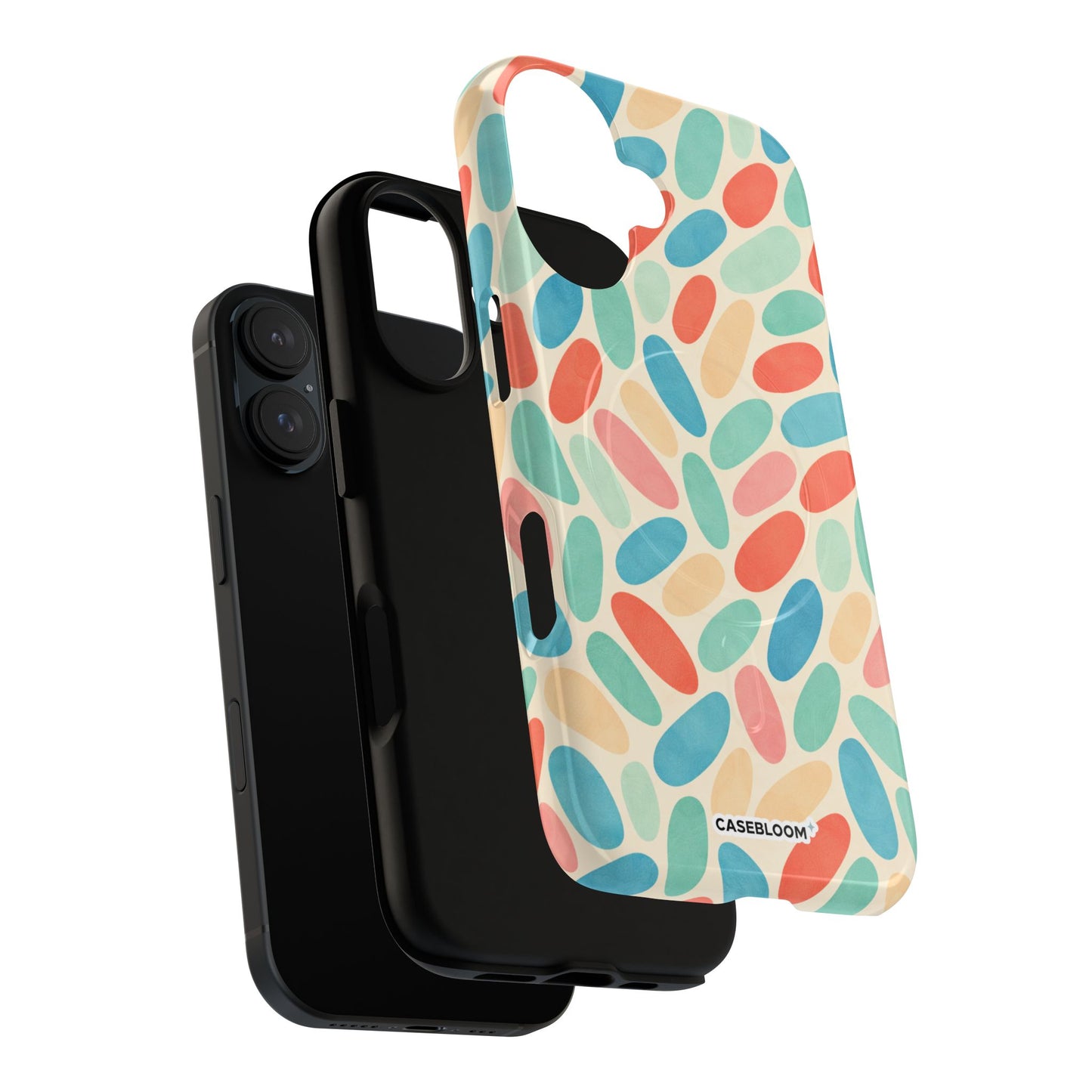 Retro Pastel Pebbles - iPhone Case
