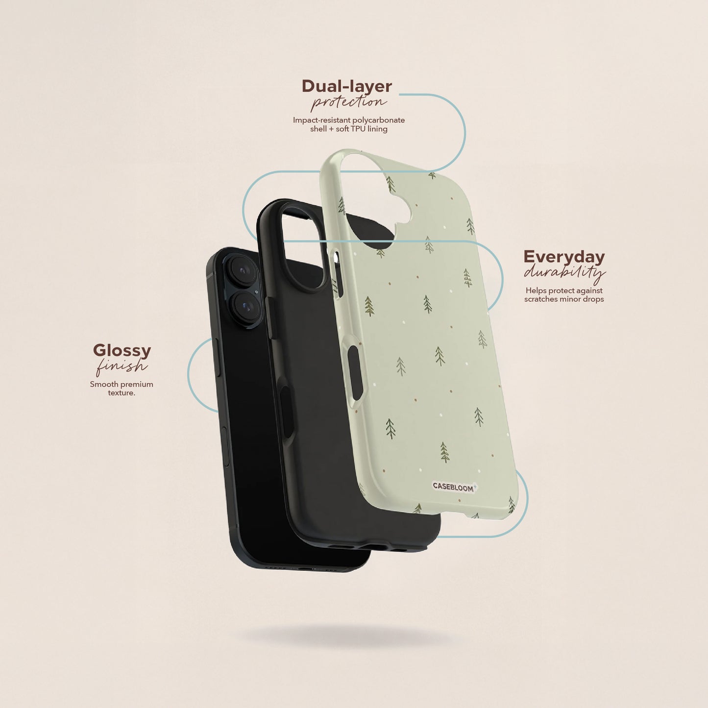 Pastel Sticker Smile - iPhone Case