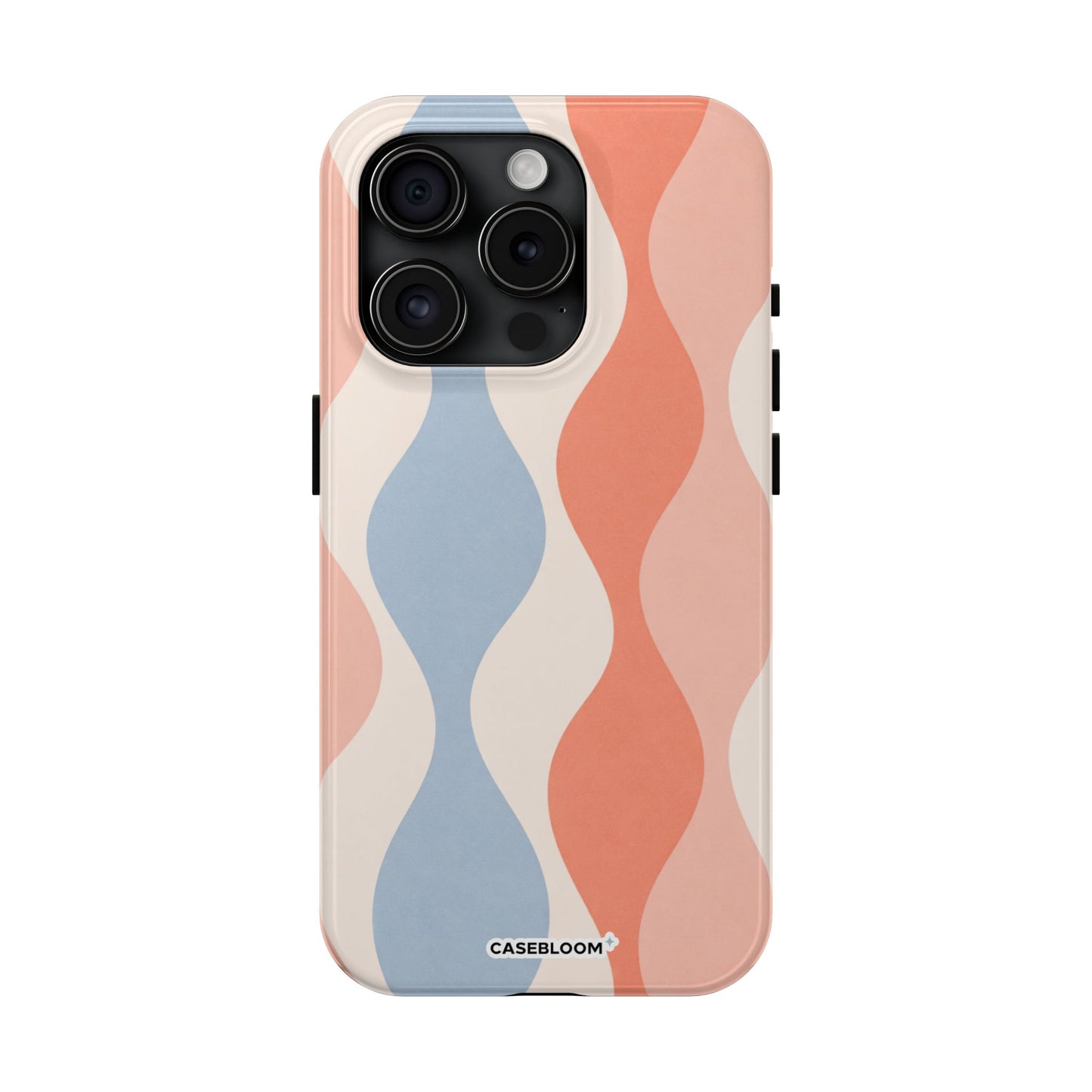 Peach Blue Flow - iPhone Case