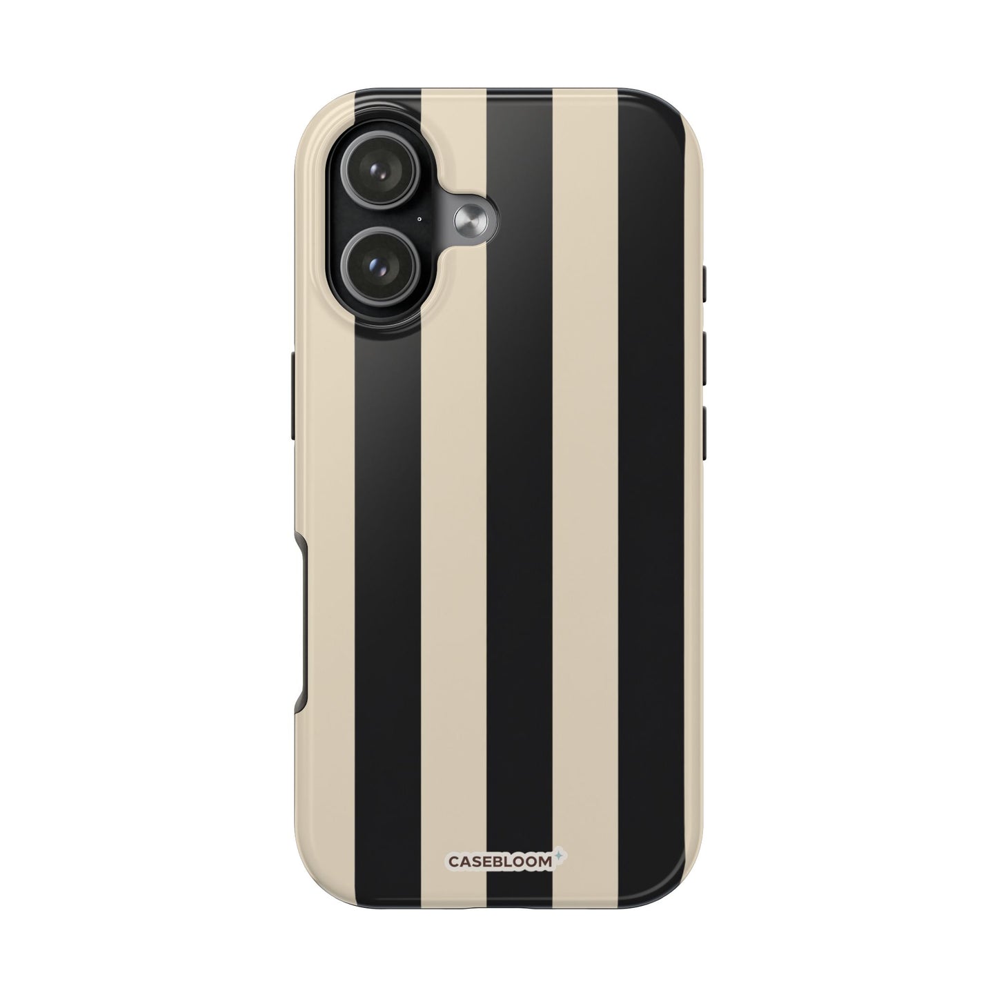 Black Linen Stripe - iPhone Case