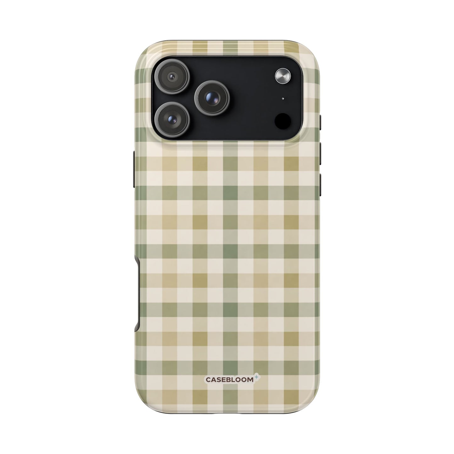 Olive Gingham - iPhone Case