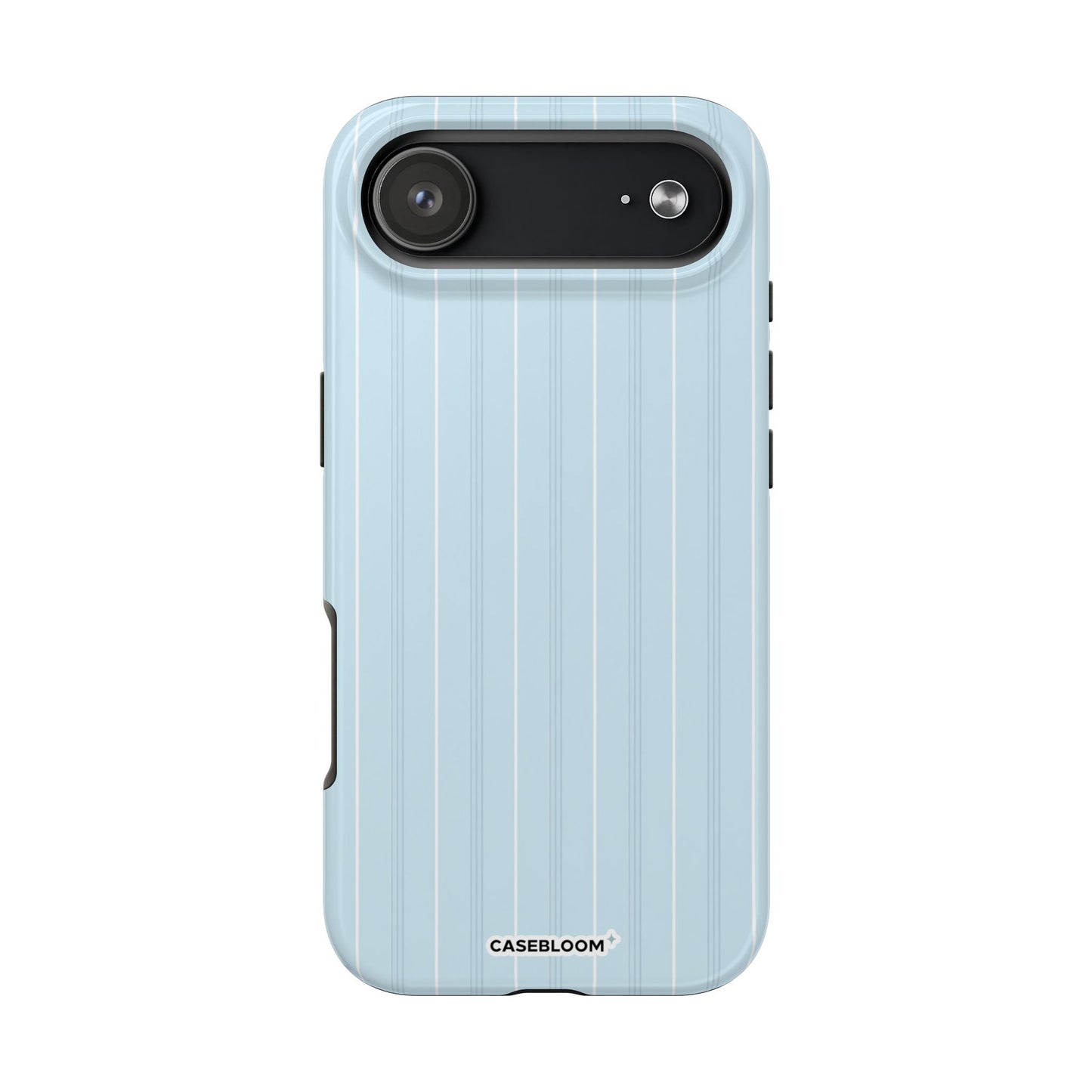 Powder Blue Pinstripe - iPhone Case