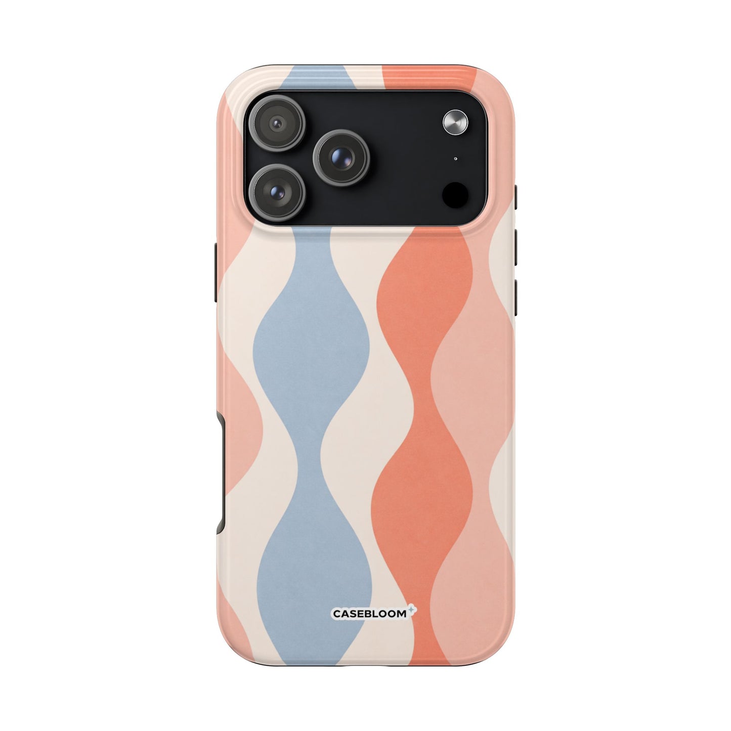 Peach Blue Flow - iPhone Case