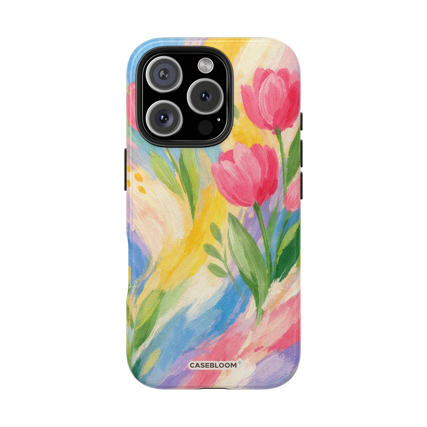Painted Tulips Brushstroke - iPhone Case