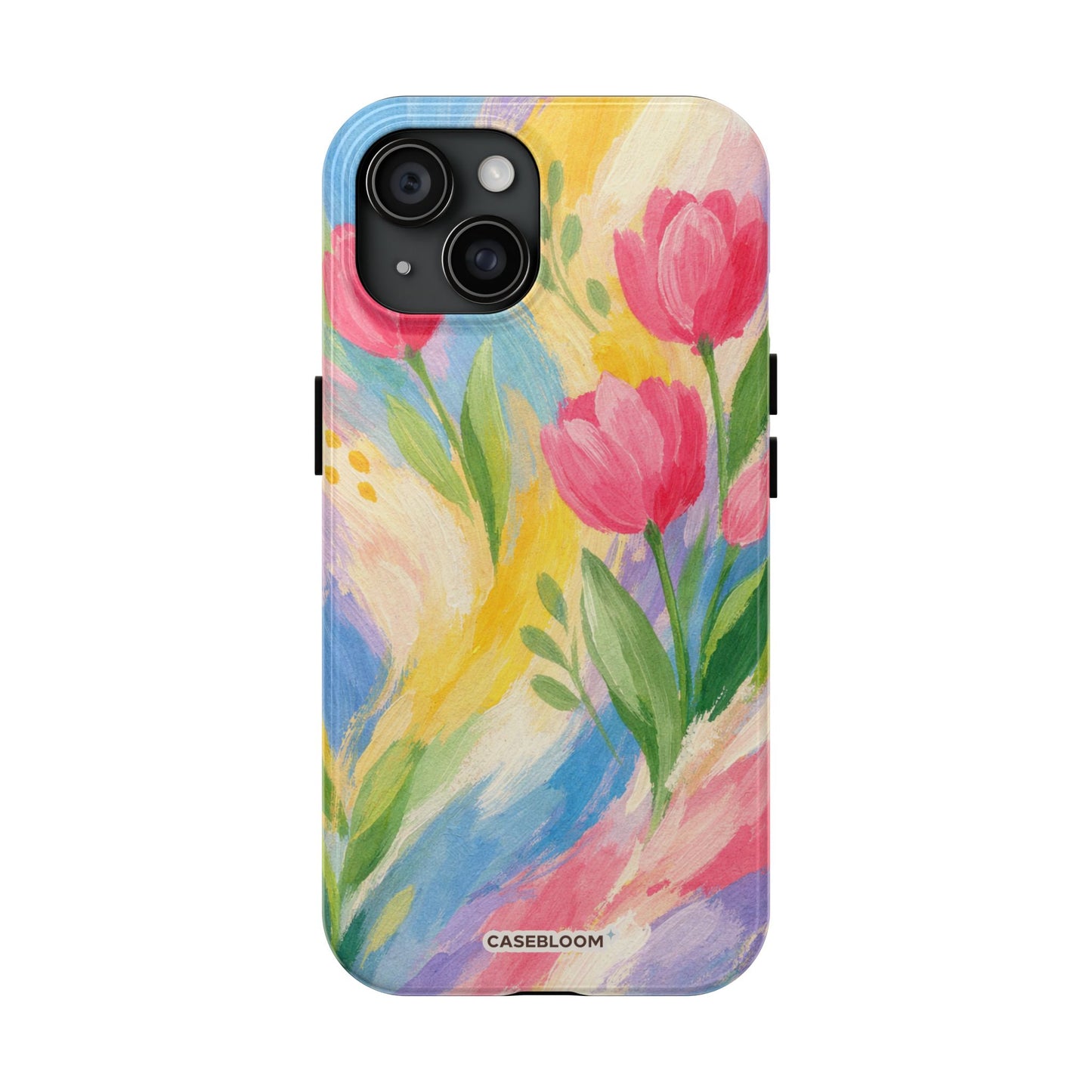 Painted Tulips Brushstroke - iPhone Case