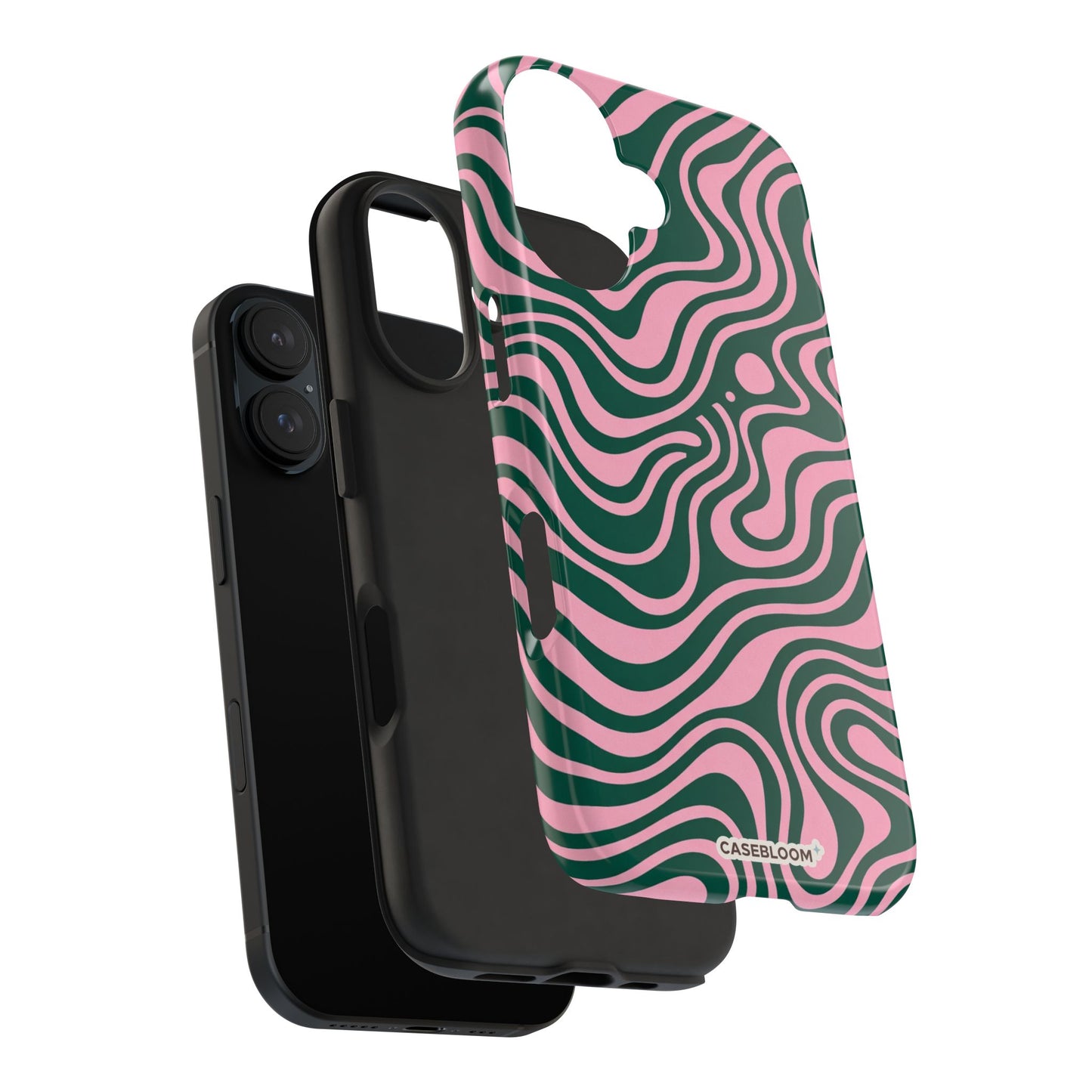 Pink Green Abstract - iPhone Case