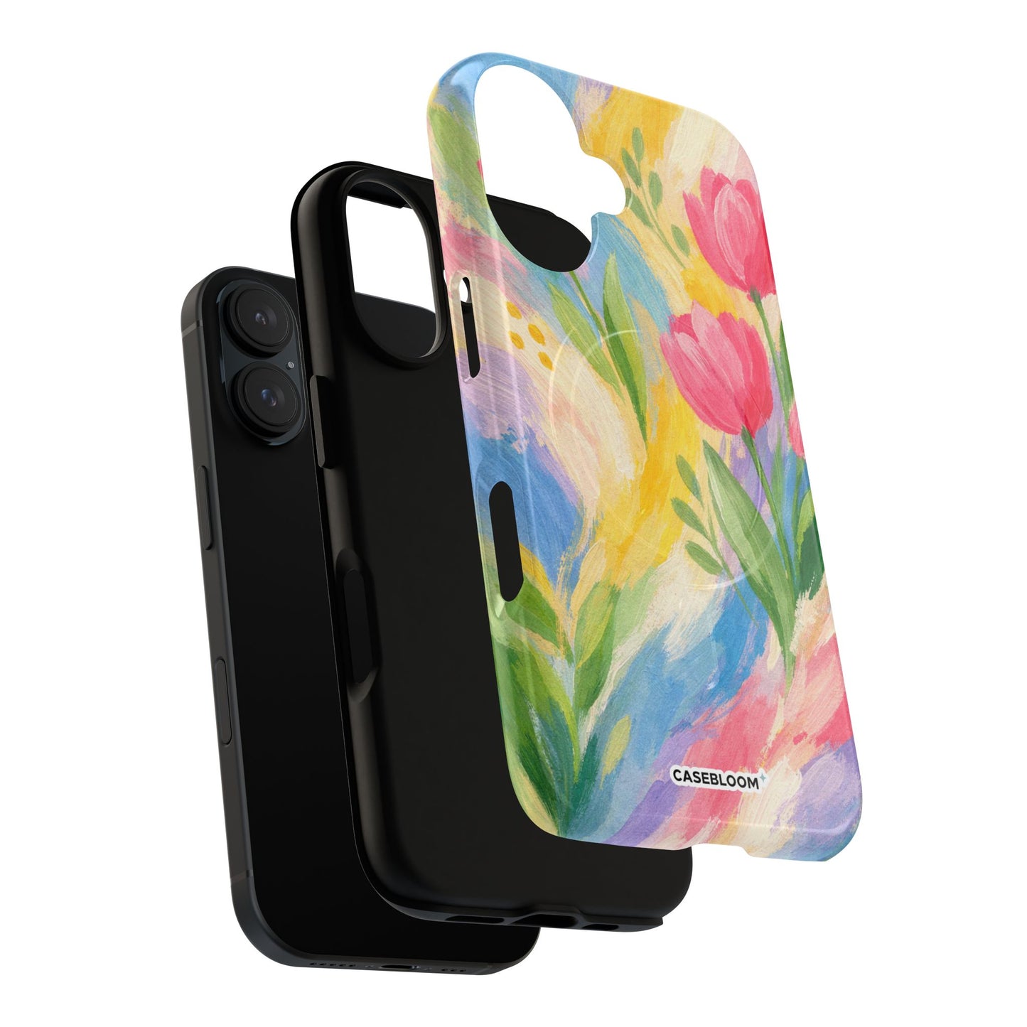 Painted Tulips Brushstroke - iPhone Case