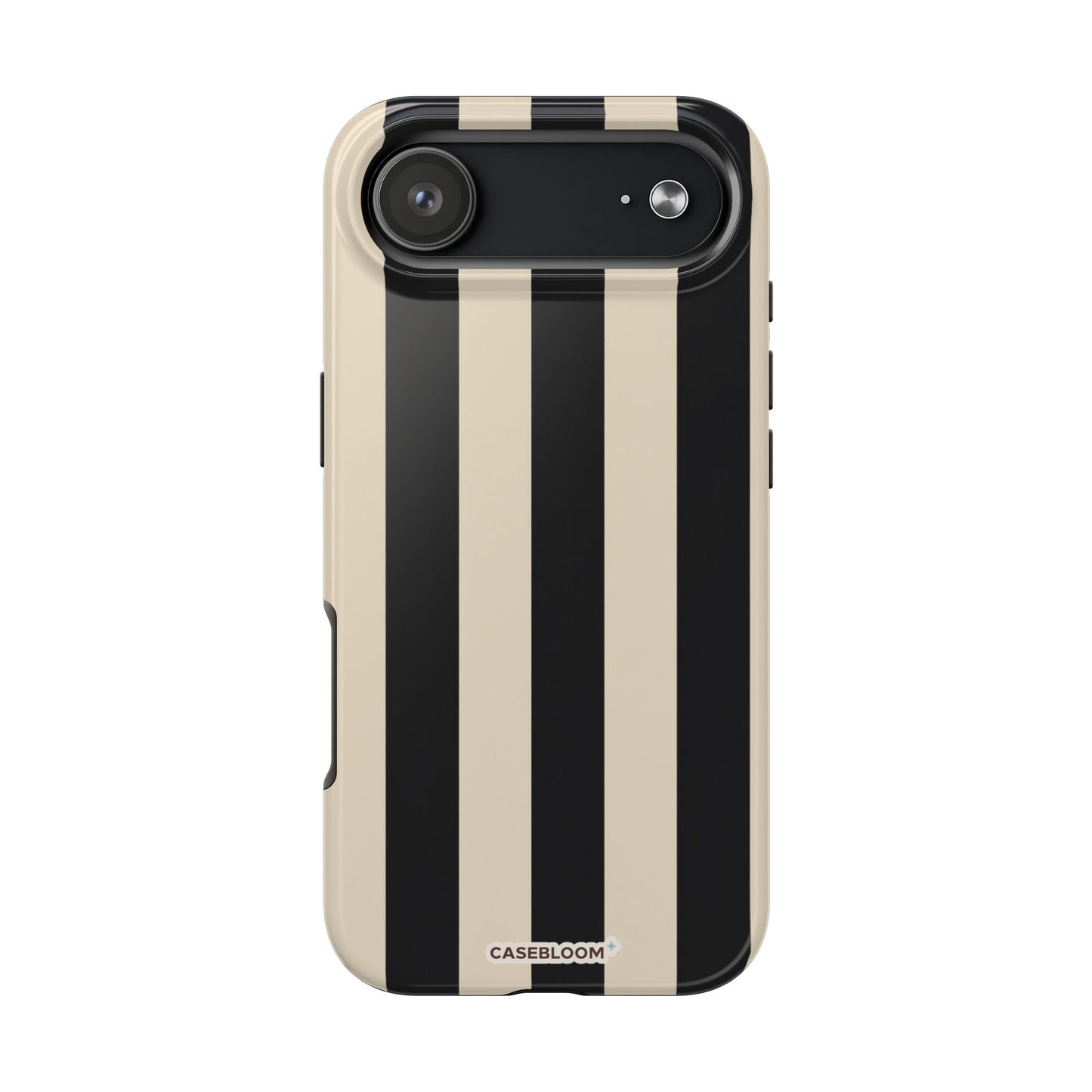 Black Linen Stripe - iPhone Case