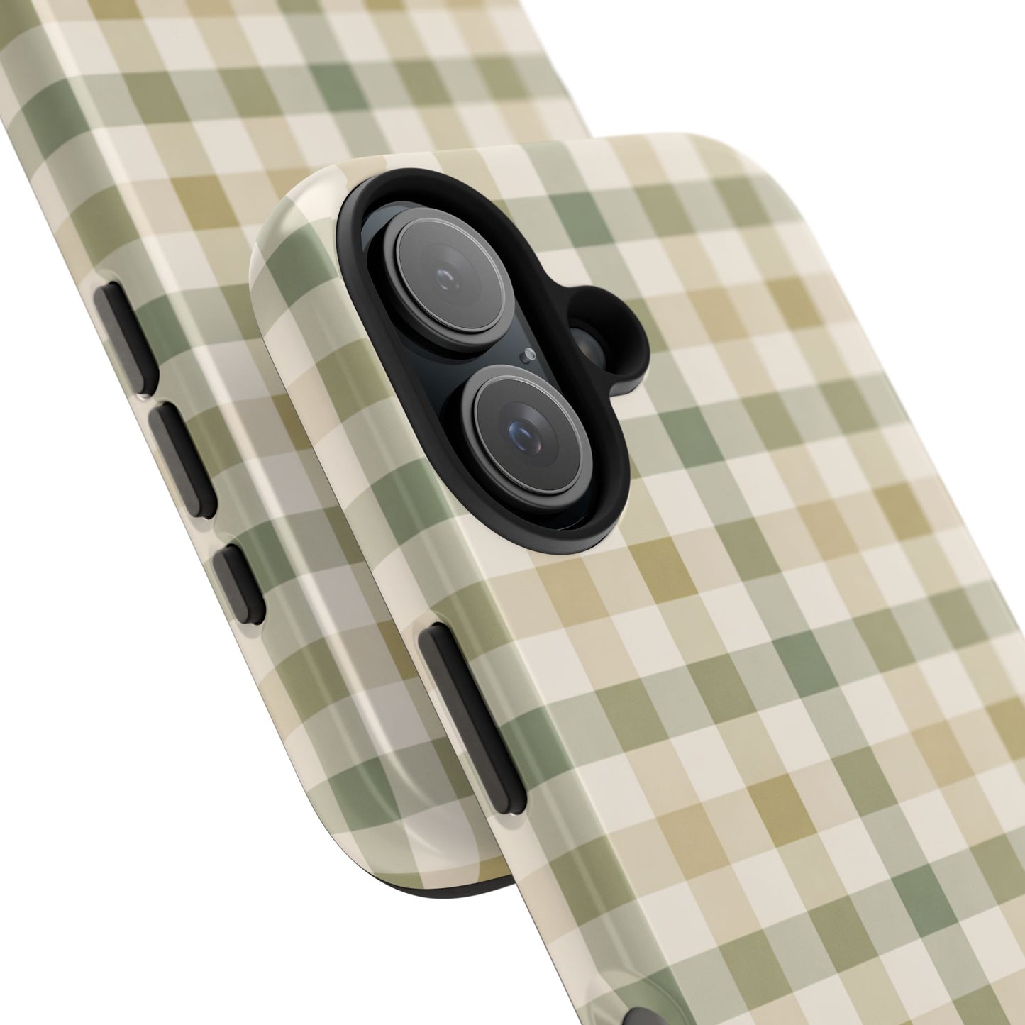 Olive Gingham - iPhone Case