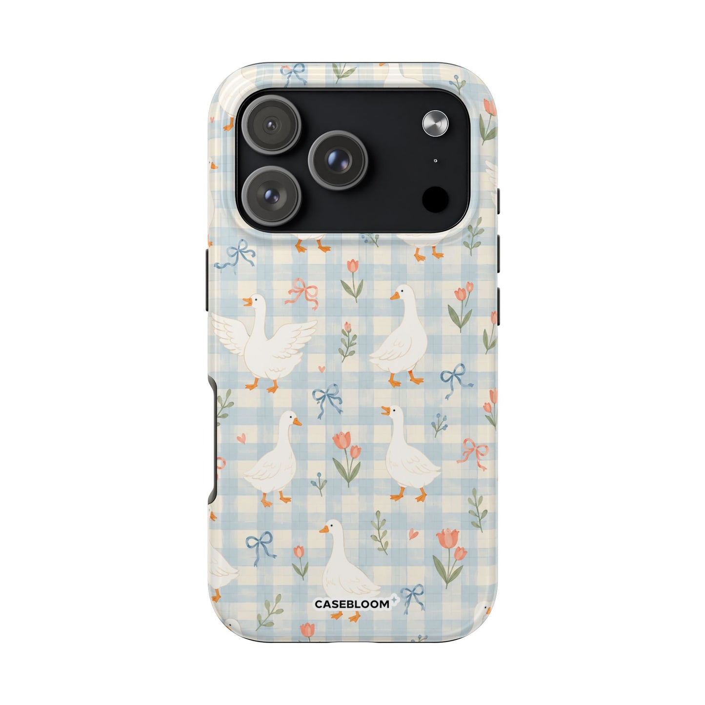 Blue Bow Goose - iPhone Case