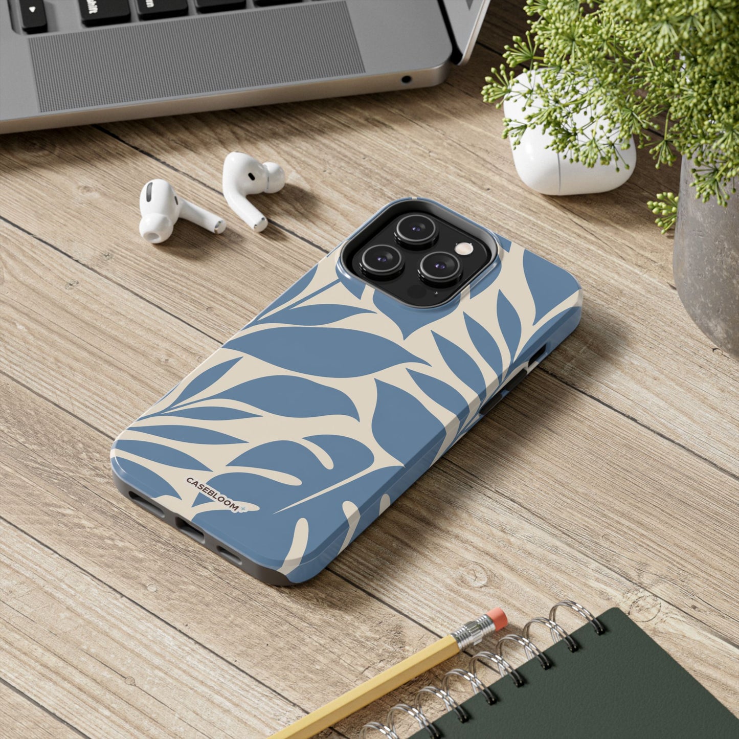 Misty Blue Botanica - iPhone Case