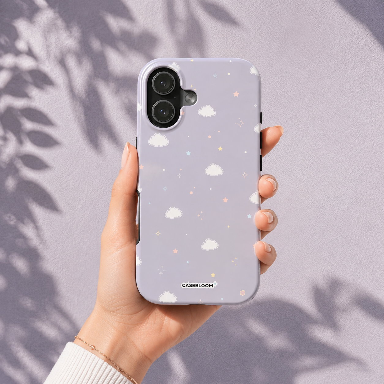 Cloudy Pastel Lilac - iPhone Case