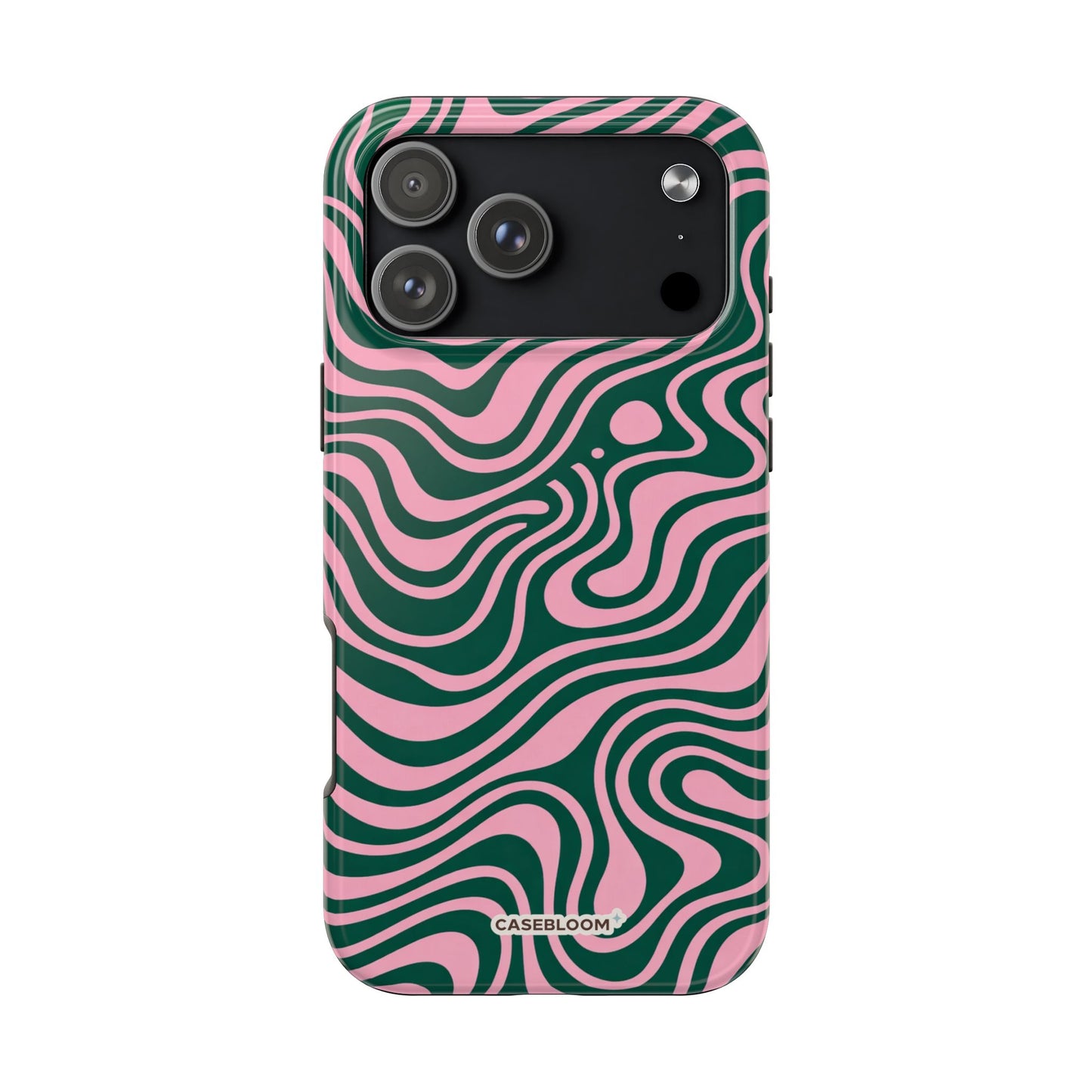 Pink Green Abstract - iPhone Case