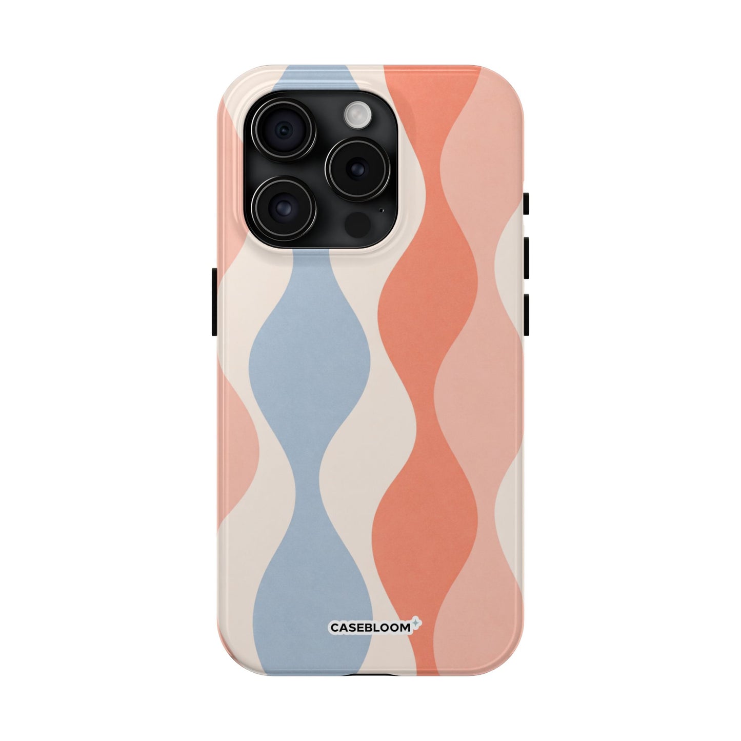 Peach Blue Flow - iPhone Case