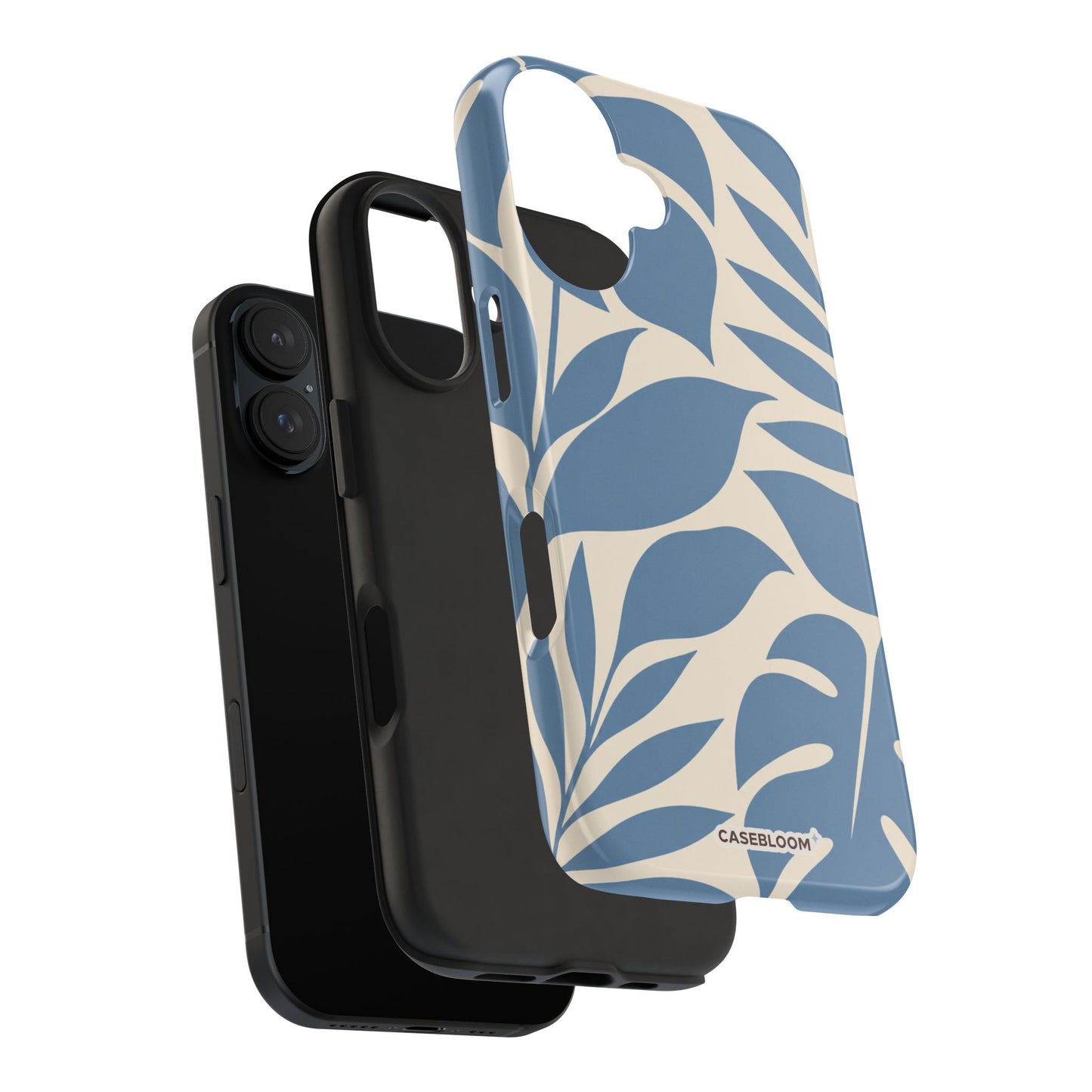 Misty Blue Botanica - iPhone Case