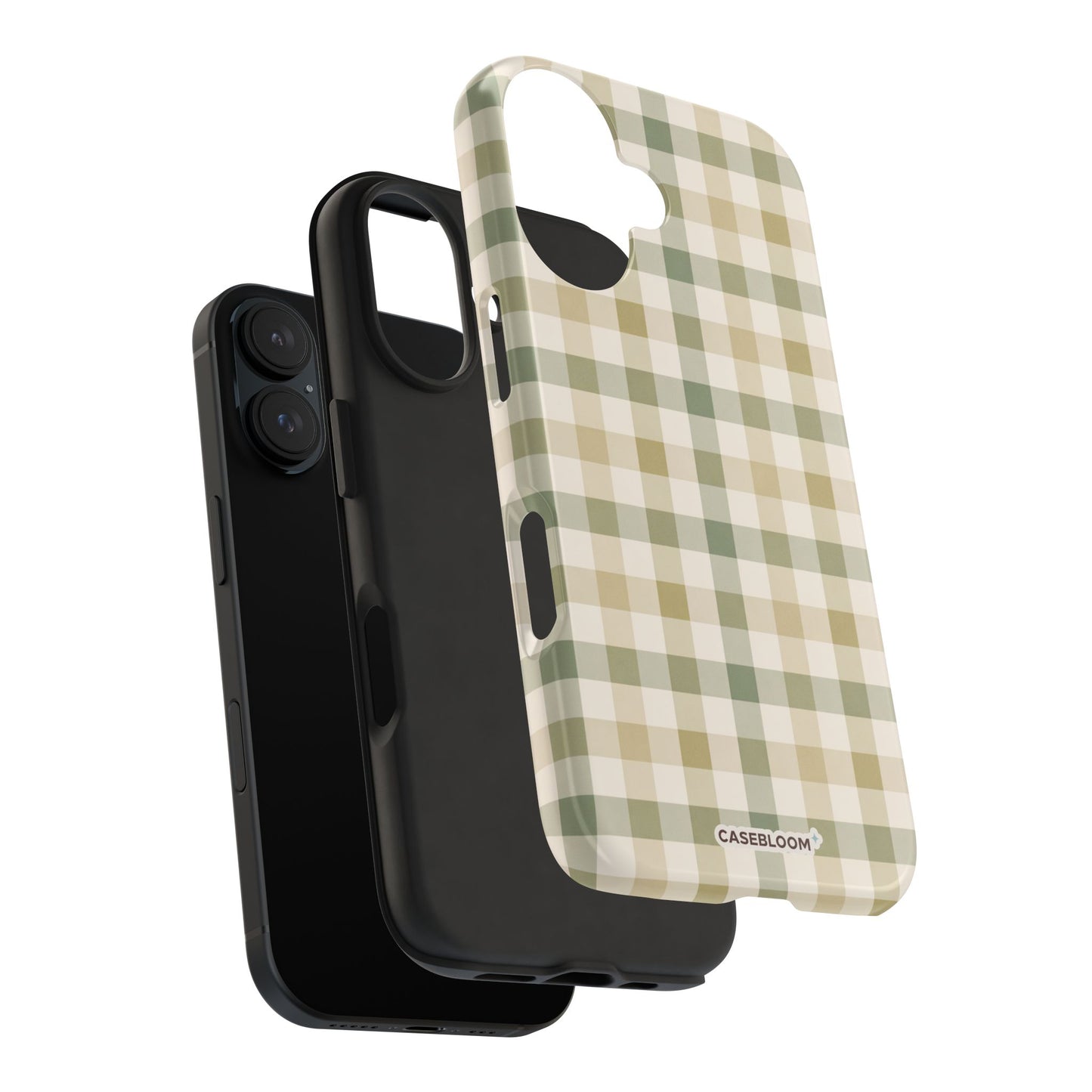 Olive Gingham - iPhone Case