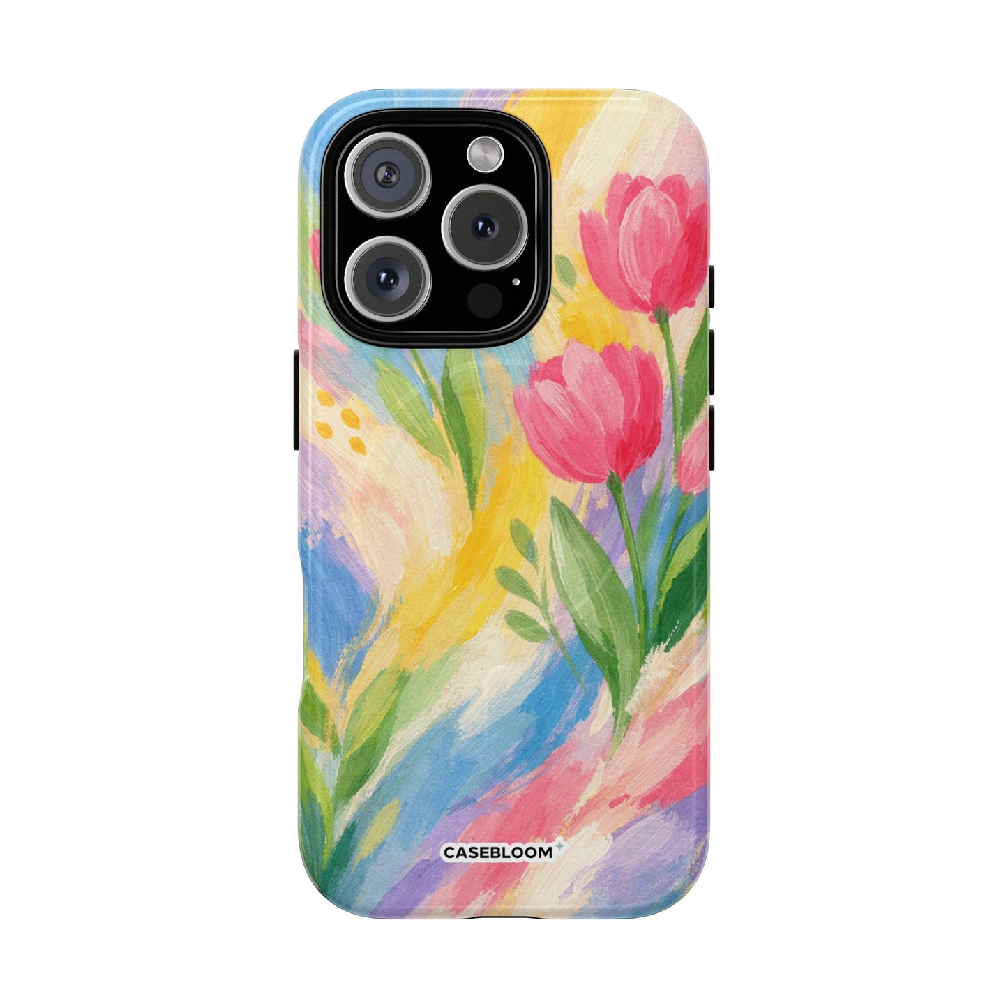 Painted Tulips Brushstroke - iPhone Case