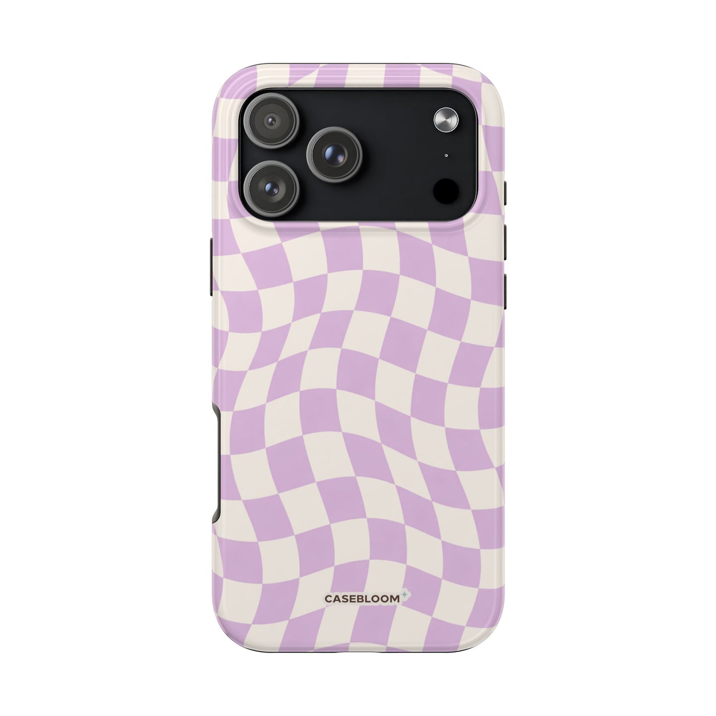 Lilac Check Flow - iPhone Case