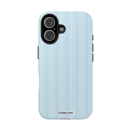 Powder Blue Pinstripe - iPhone Case
