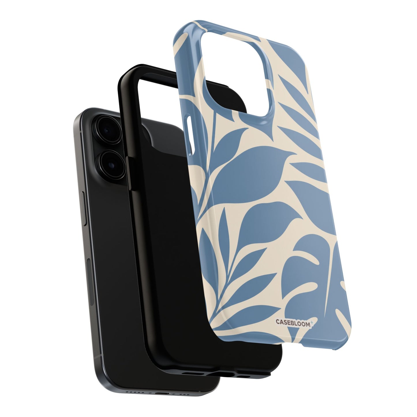 Misty Blue Botanica - iPhone Case