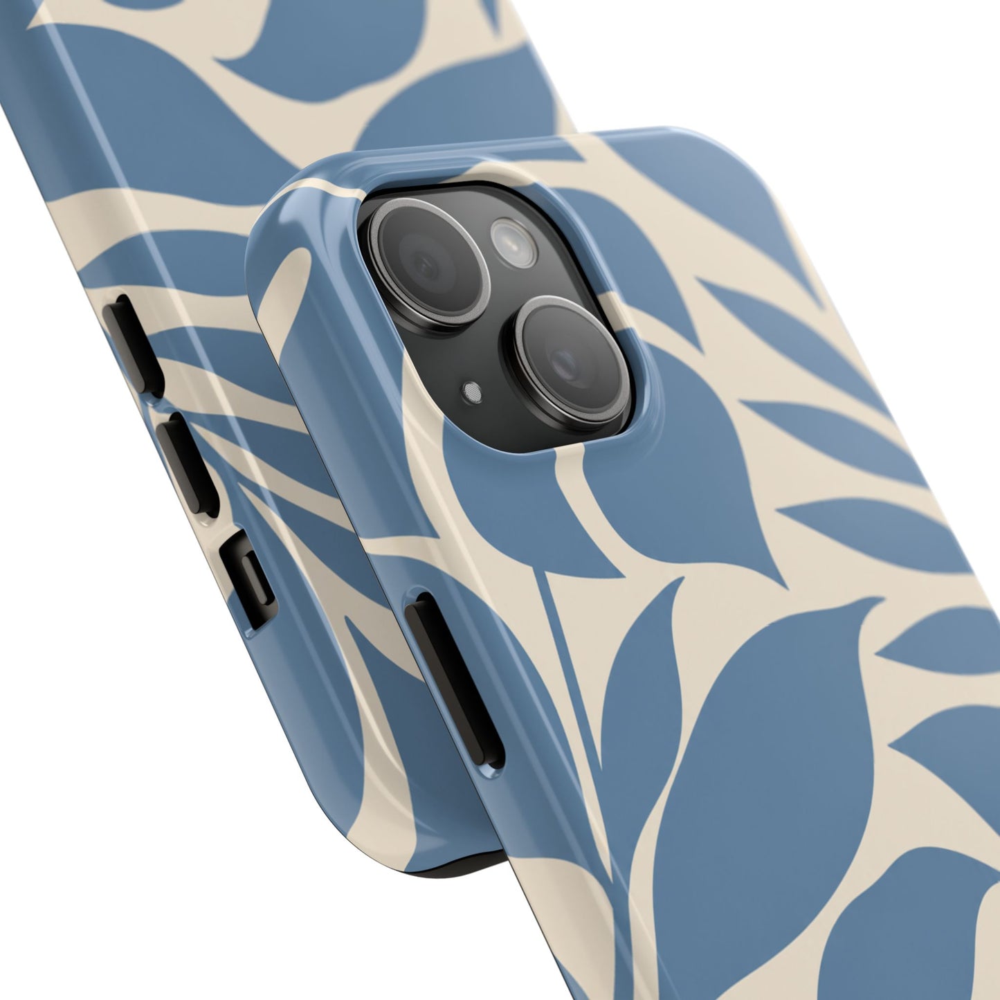 Misty Blue Botanica - iPhone Case