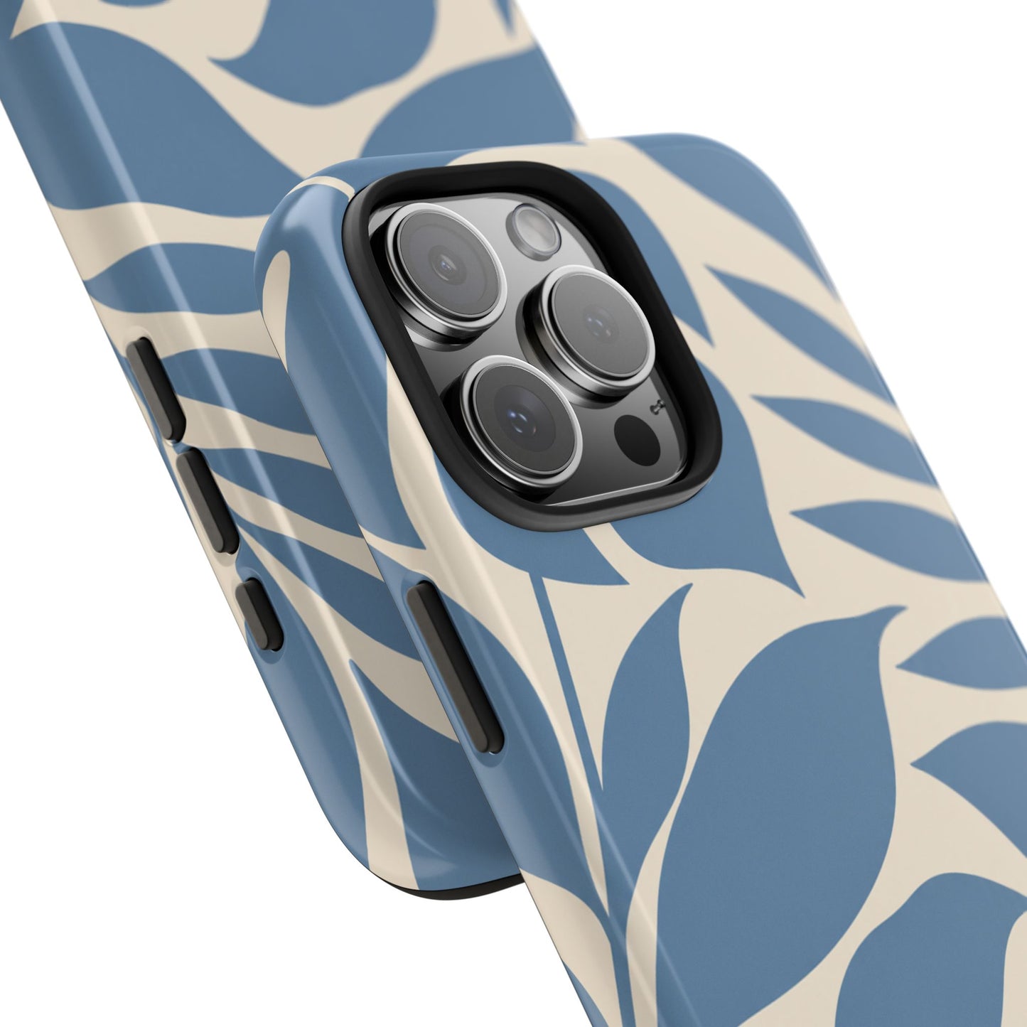 Misty Blue Botanica - iPhone Case