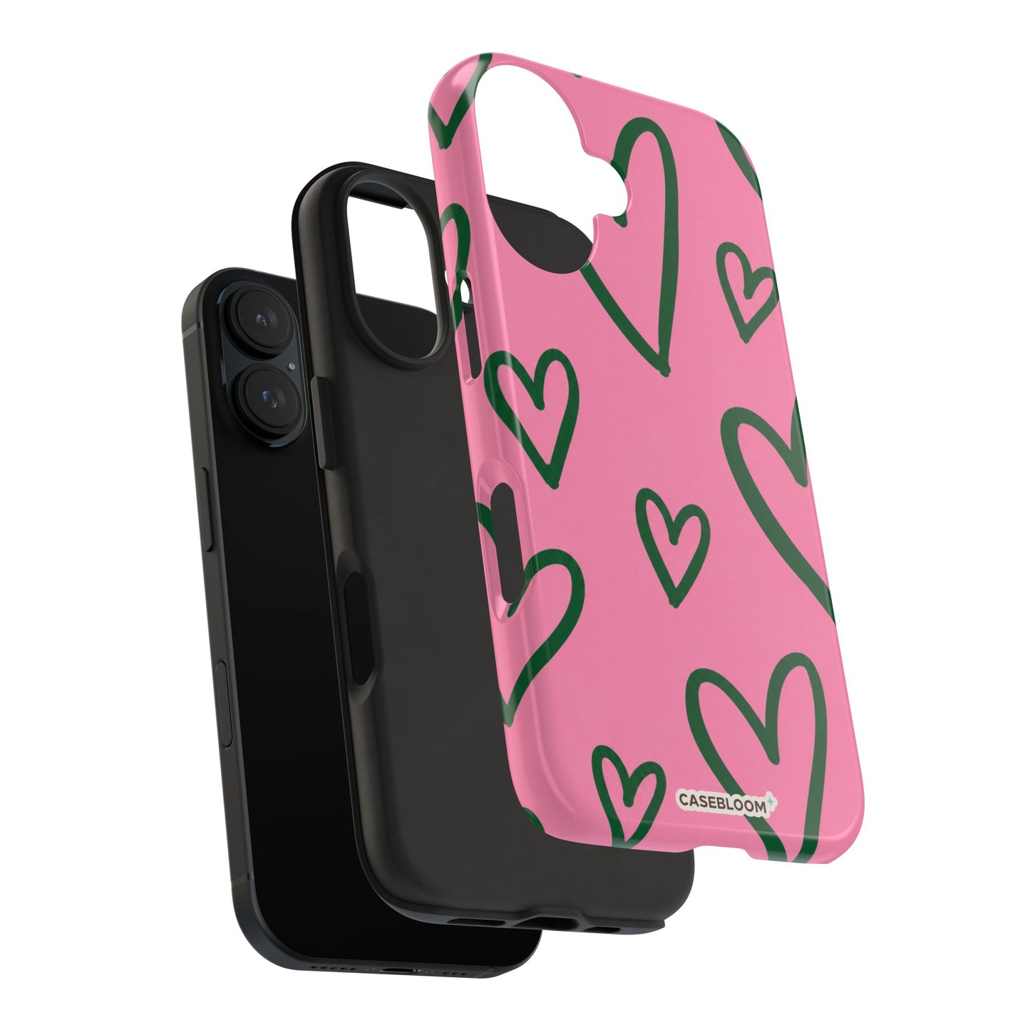 Pink Hearts - iPhone Case