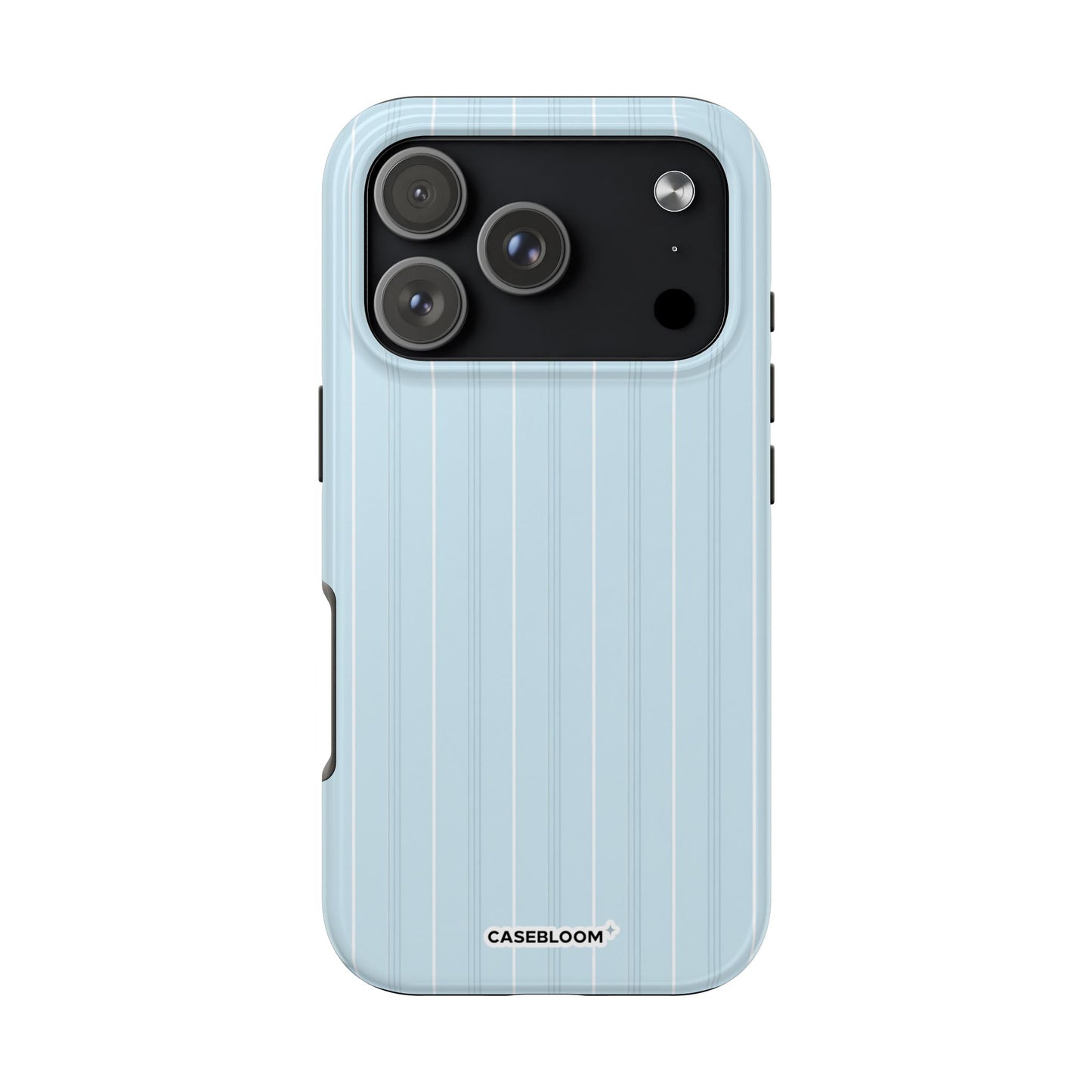Powder Blue Pinstripe - iPhone Case