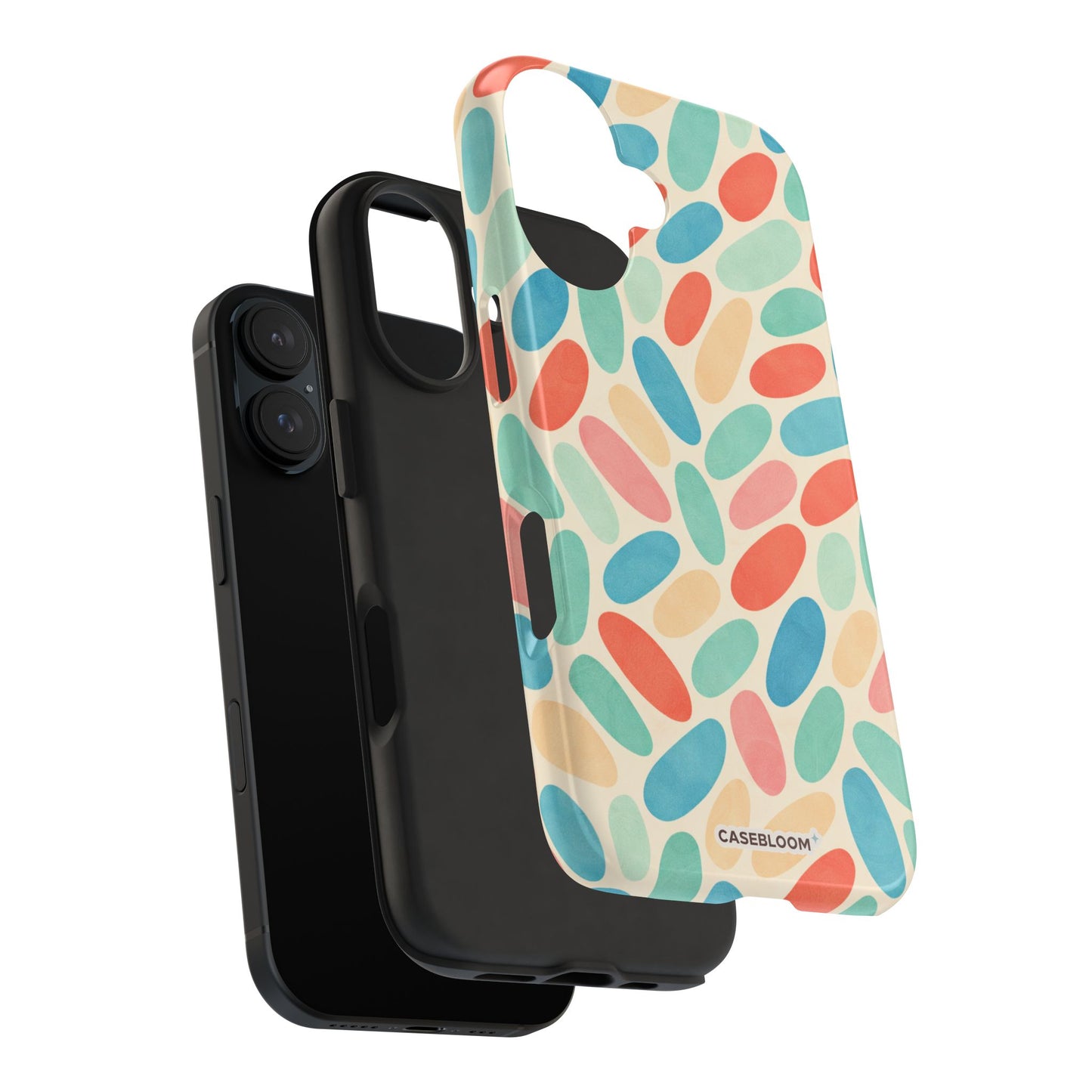 Retro Pebbles - iPhone Case