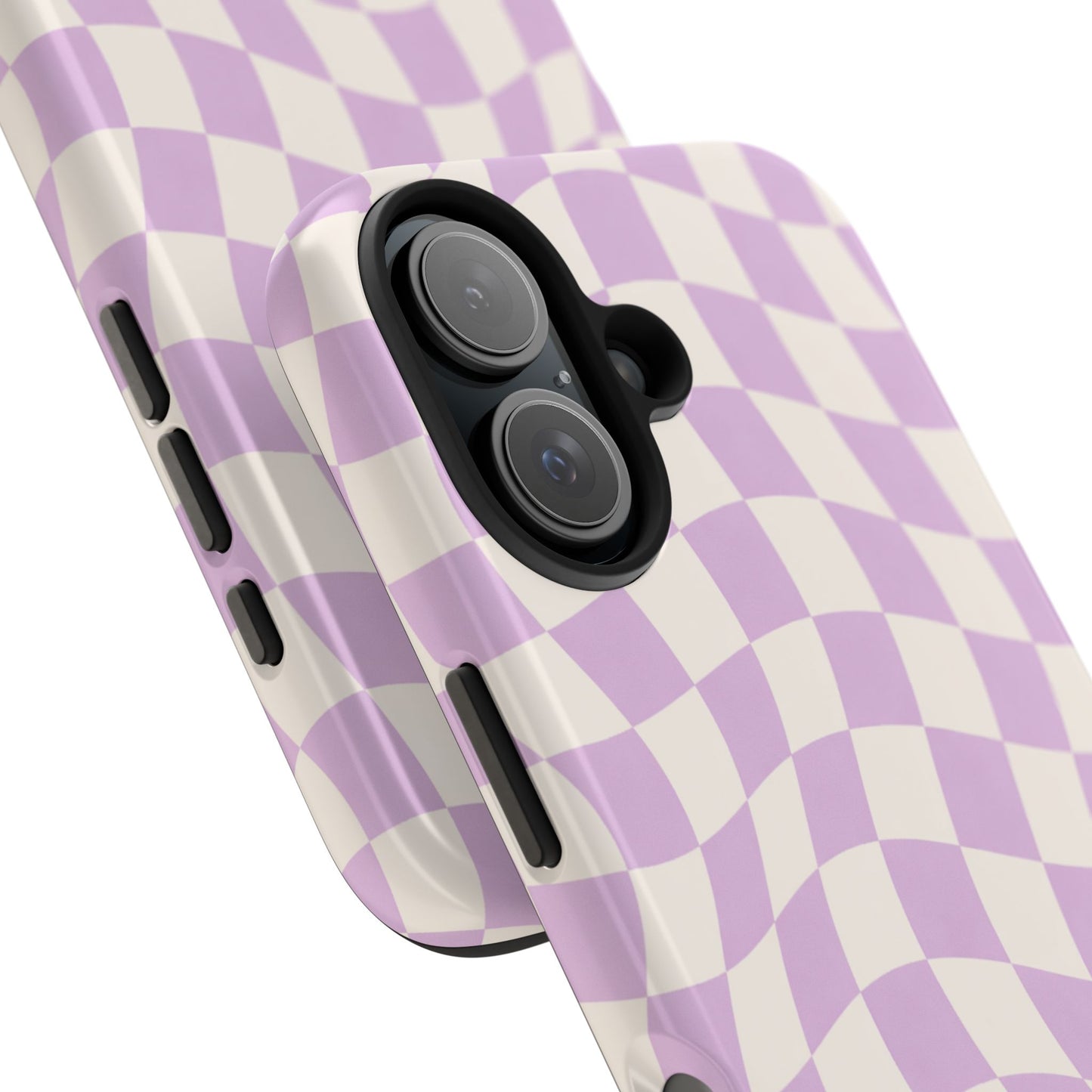 Lilac Check Flow - iPhone Case
