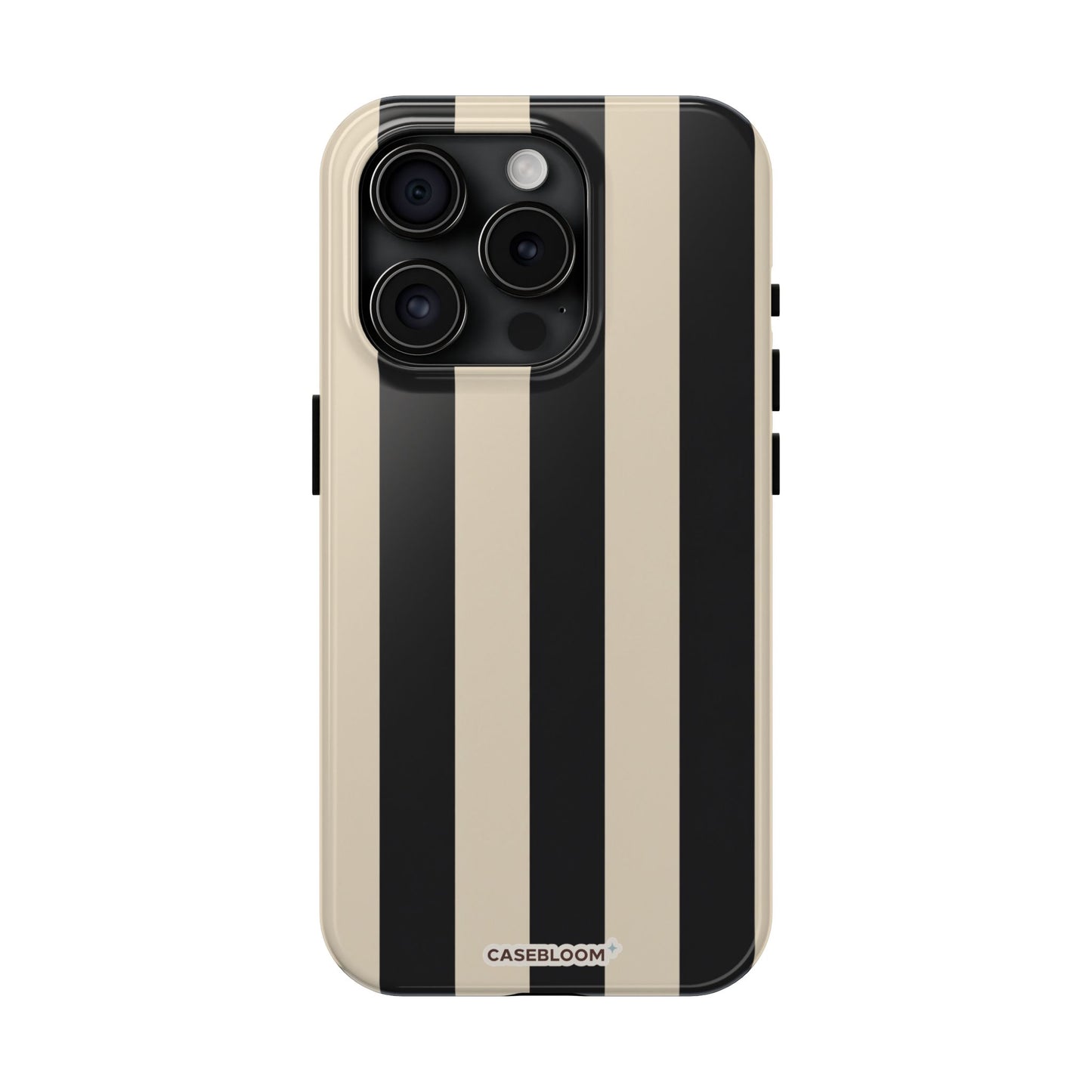 Black Linen Stripe - iPhone Case