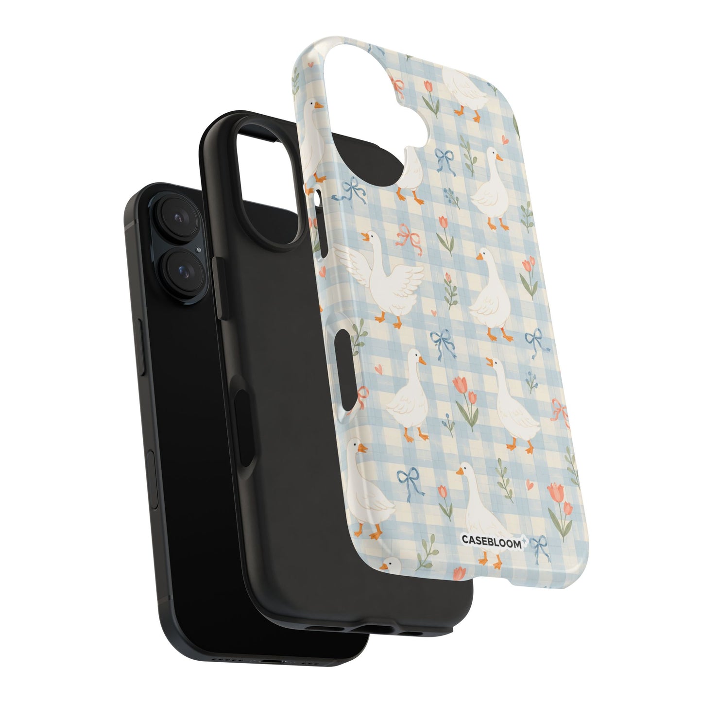 Blue Bow Goose - iPhone Case