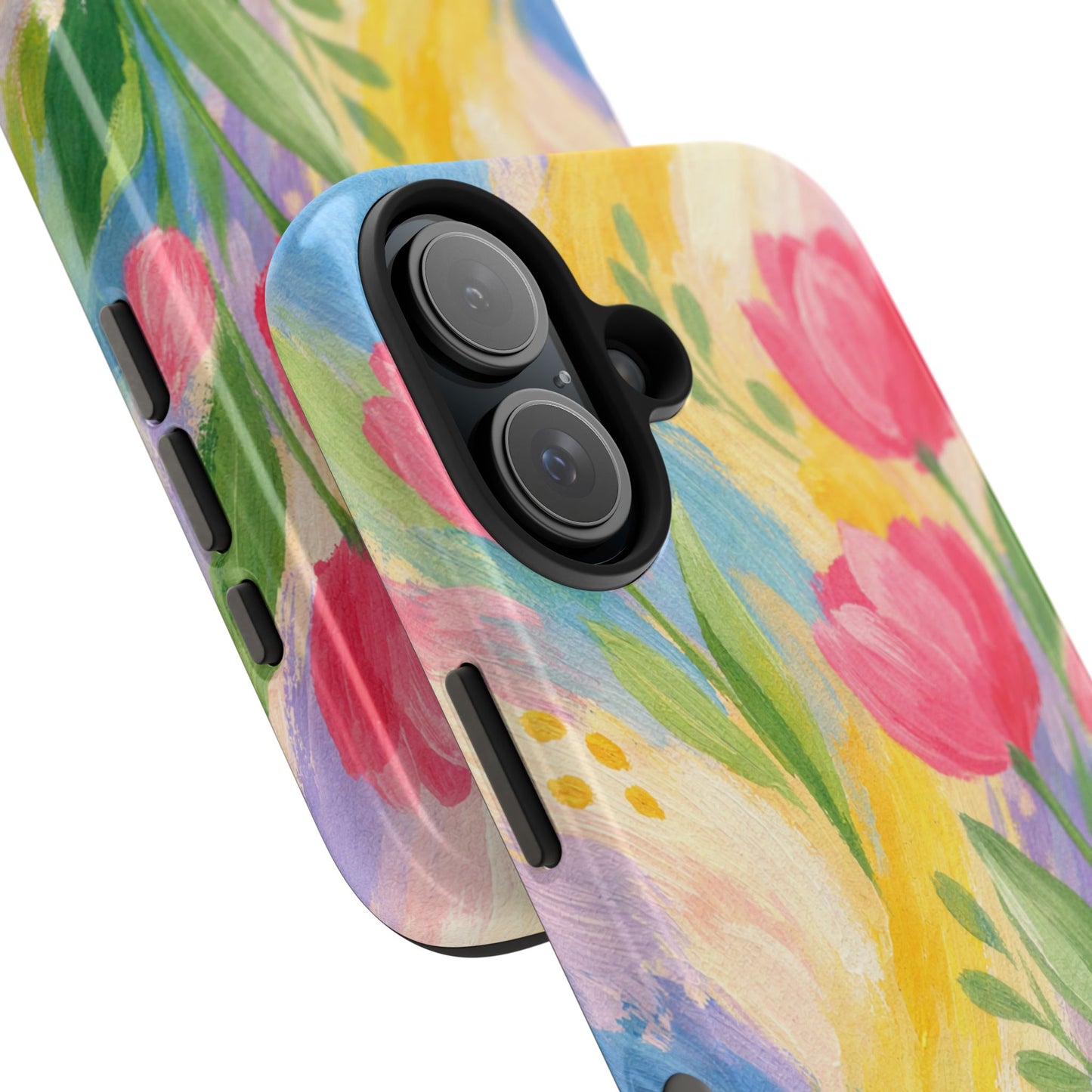 Painted Tulips Brushstroke - iPhone Case