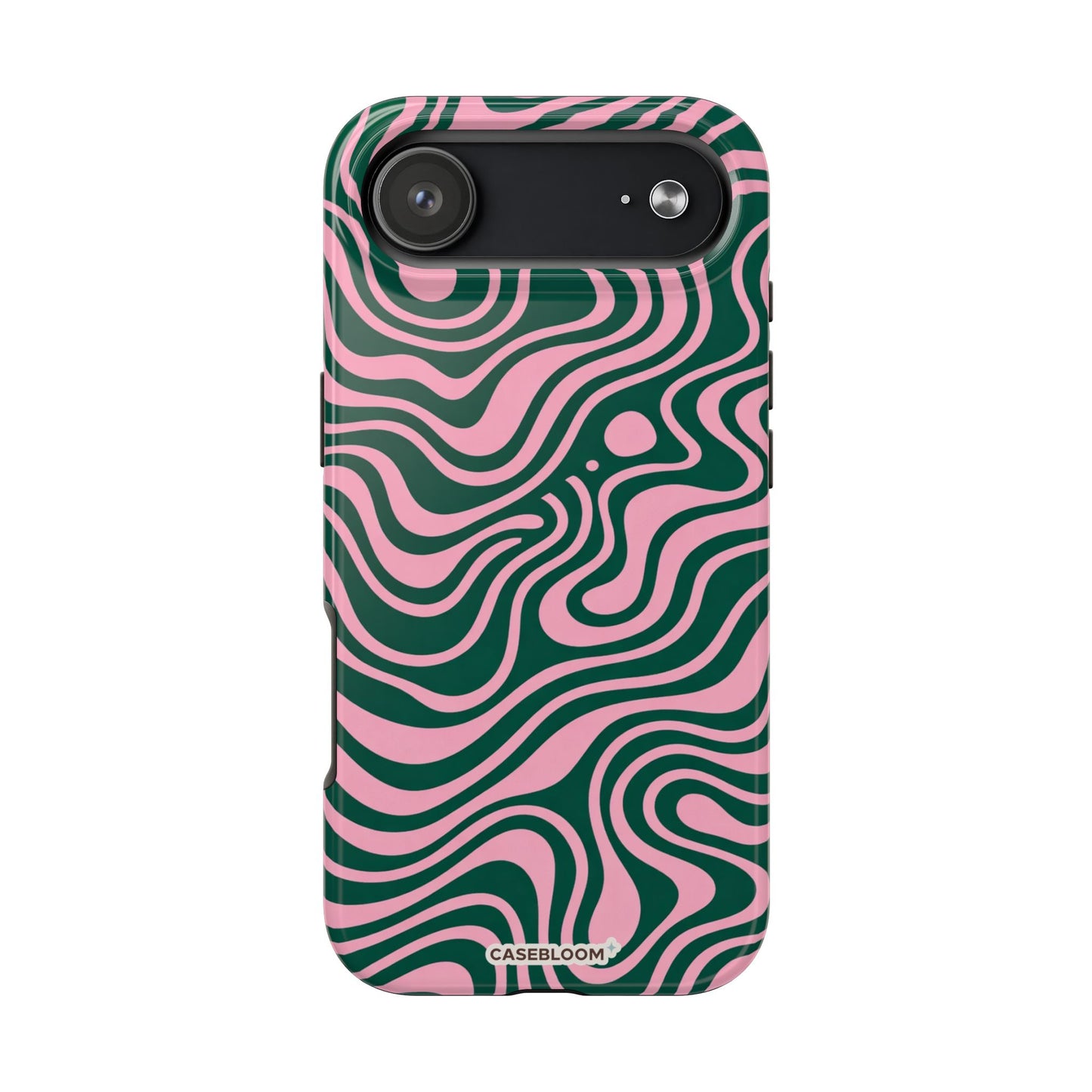 Pink Green Abstract - iPhone Case