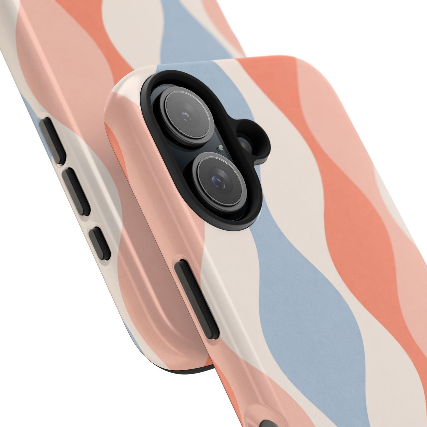 Peach Blue Flow - iPhone Case