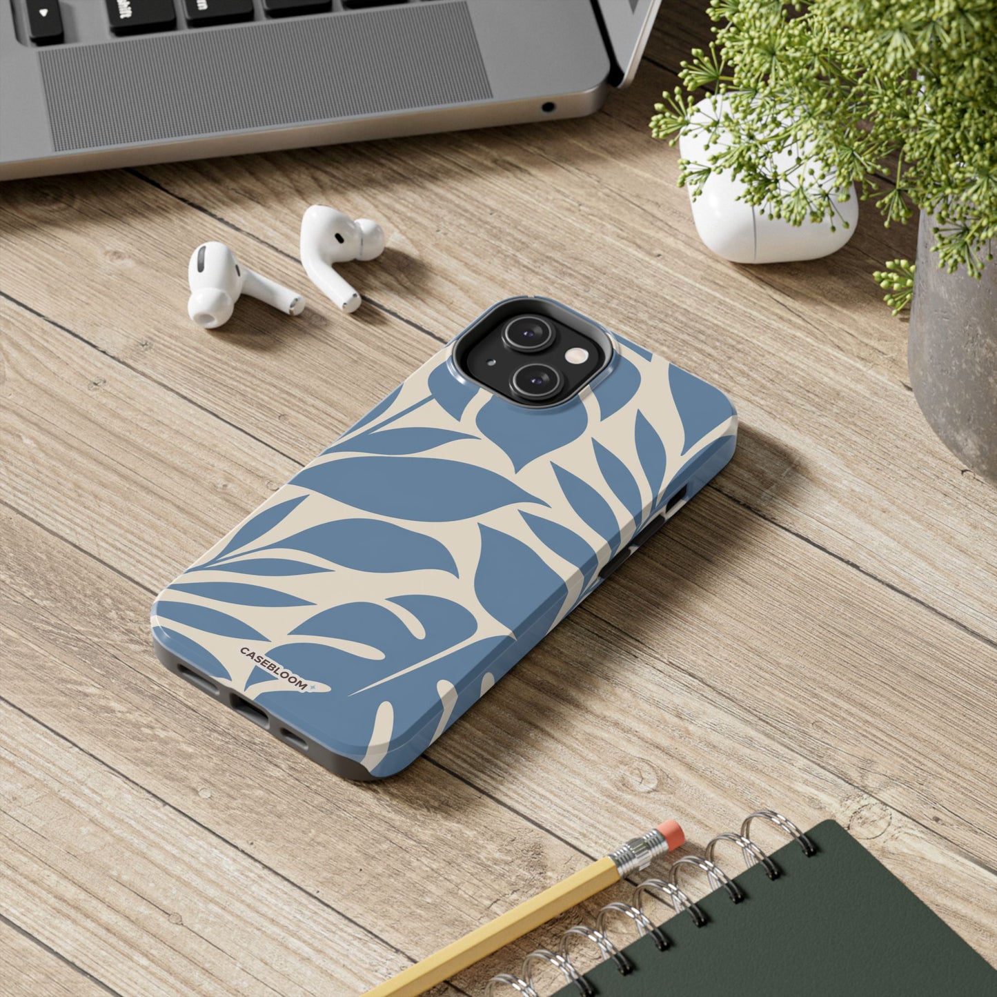 Misty Blue Botanica - iPhone Case