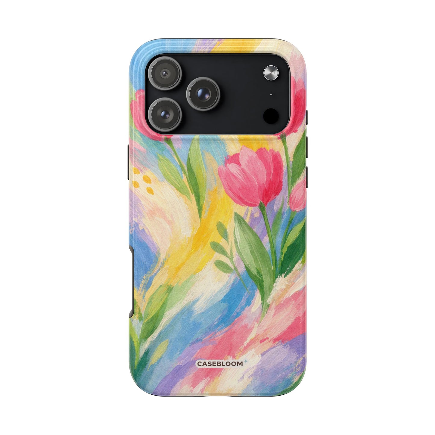 Painted Tulips Brushstroke - iPhone Case