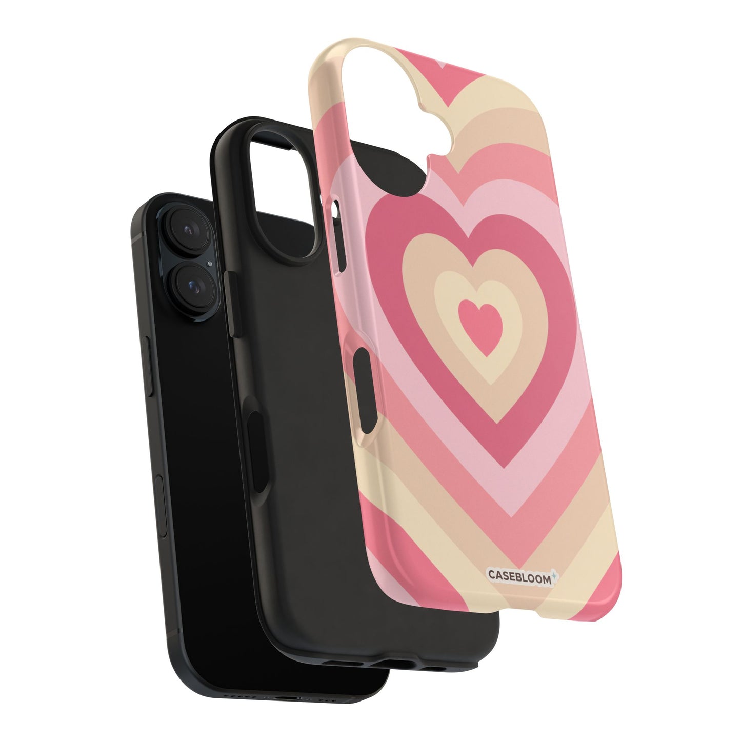 Heart Layers Pink - iPhone Case