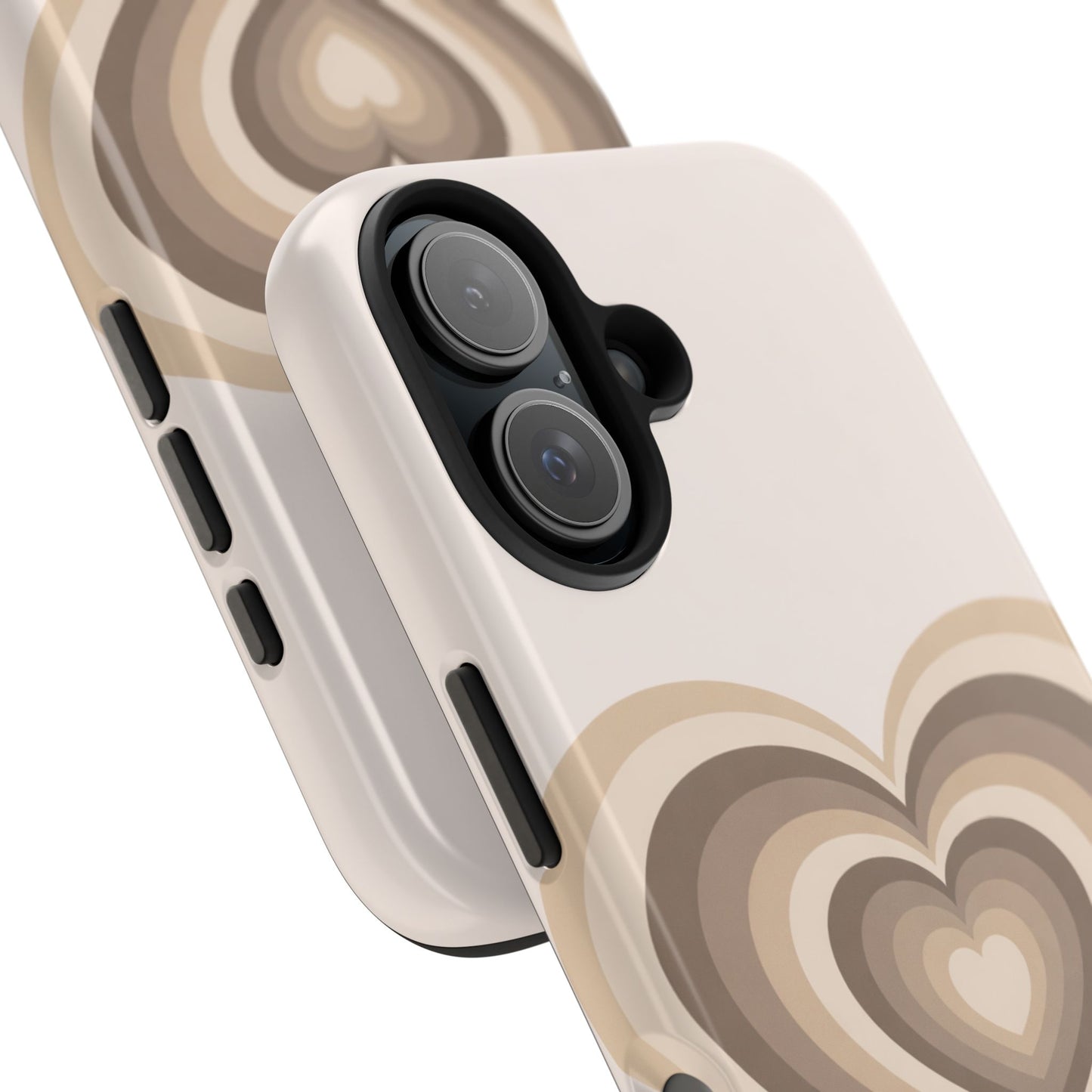 Mocha Retro Heart - iPhone Case