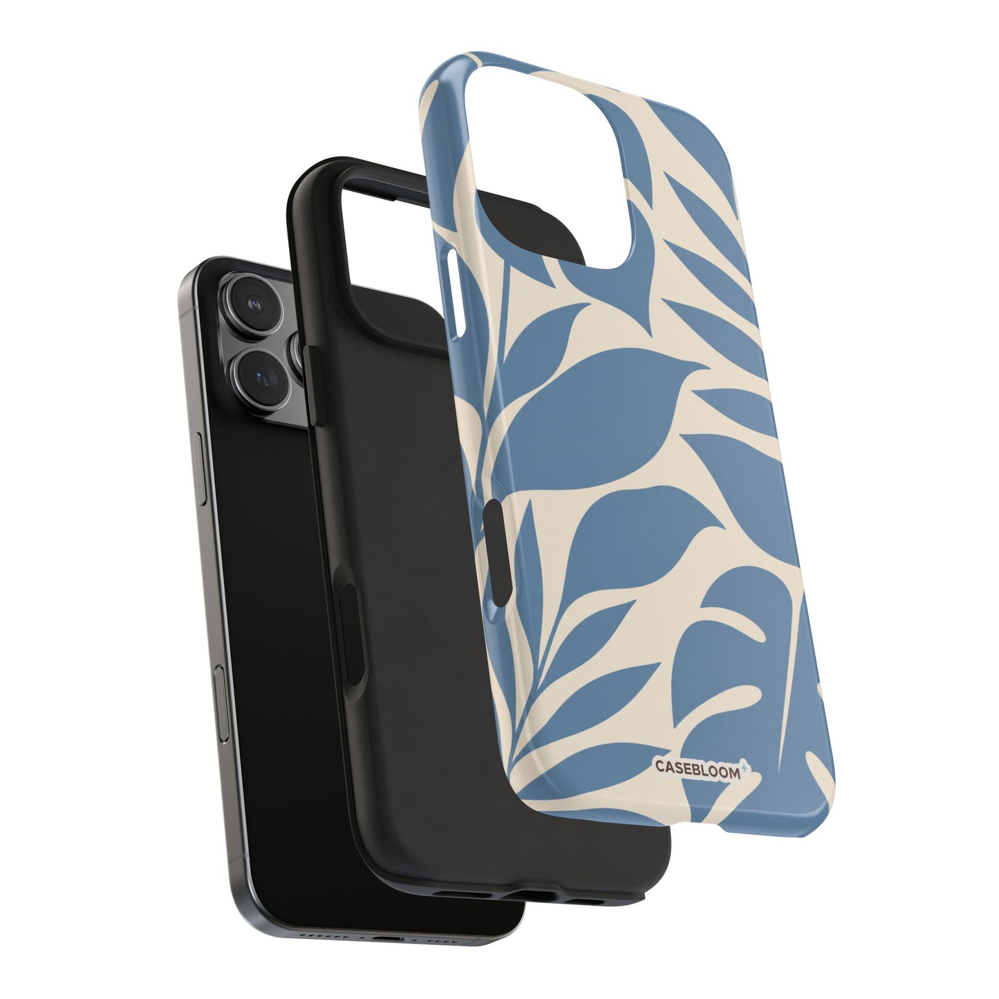 Misty Blue Botanica - iPhone Case