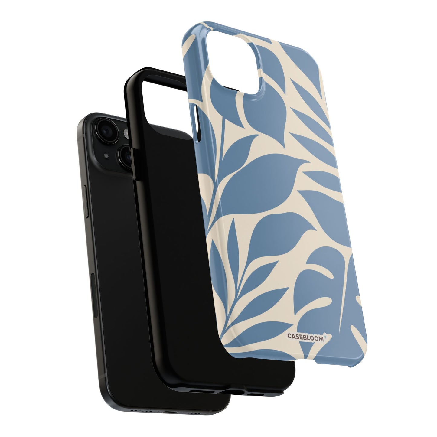 Misty Blue Botanica - iPhone Case
