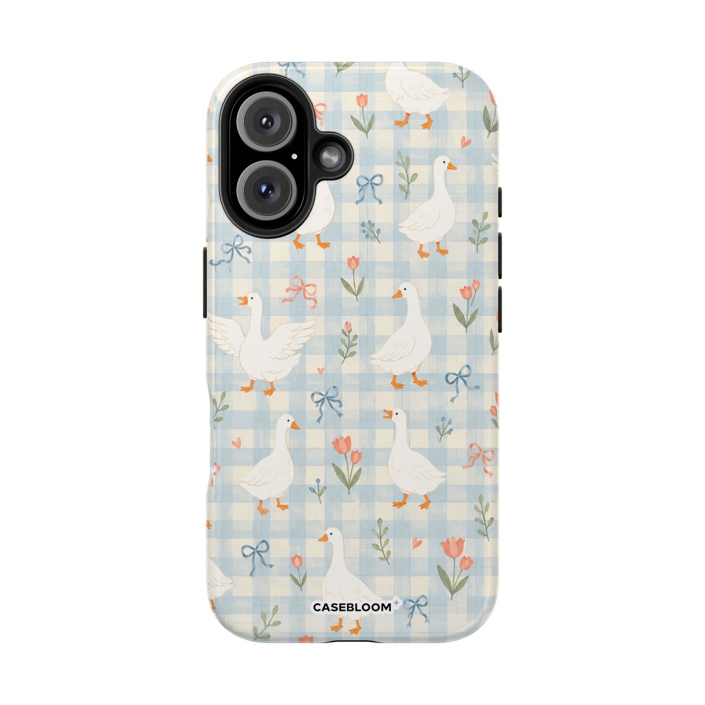 Blue Bow Goose - iPhone Case