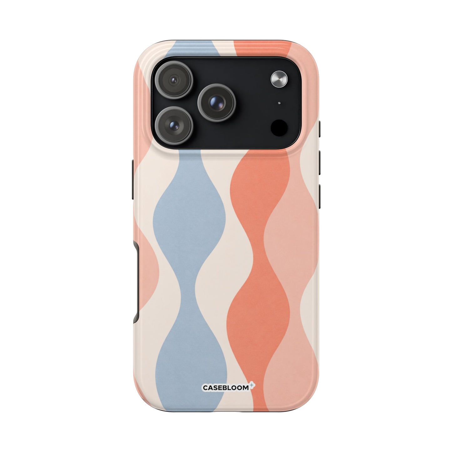 Peach Blue Flow - iPhone Case