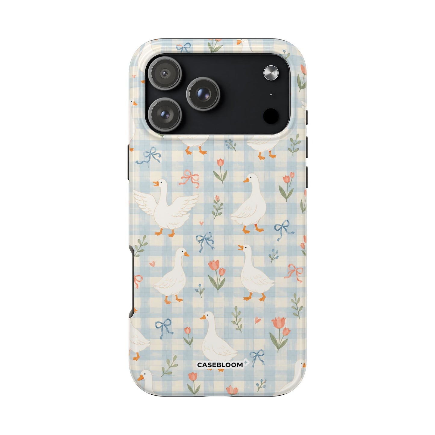 Blue Bow Goose - iPhone Case